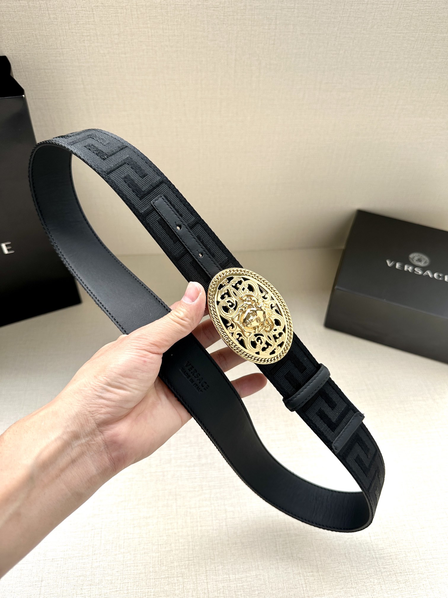 Versace Basic Belt Canvas S-m