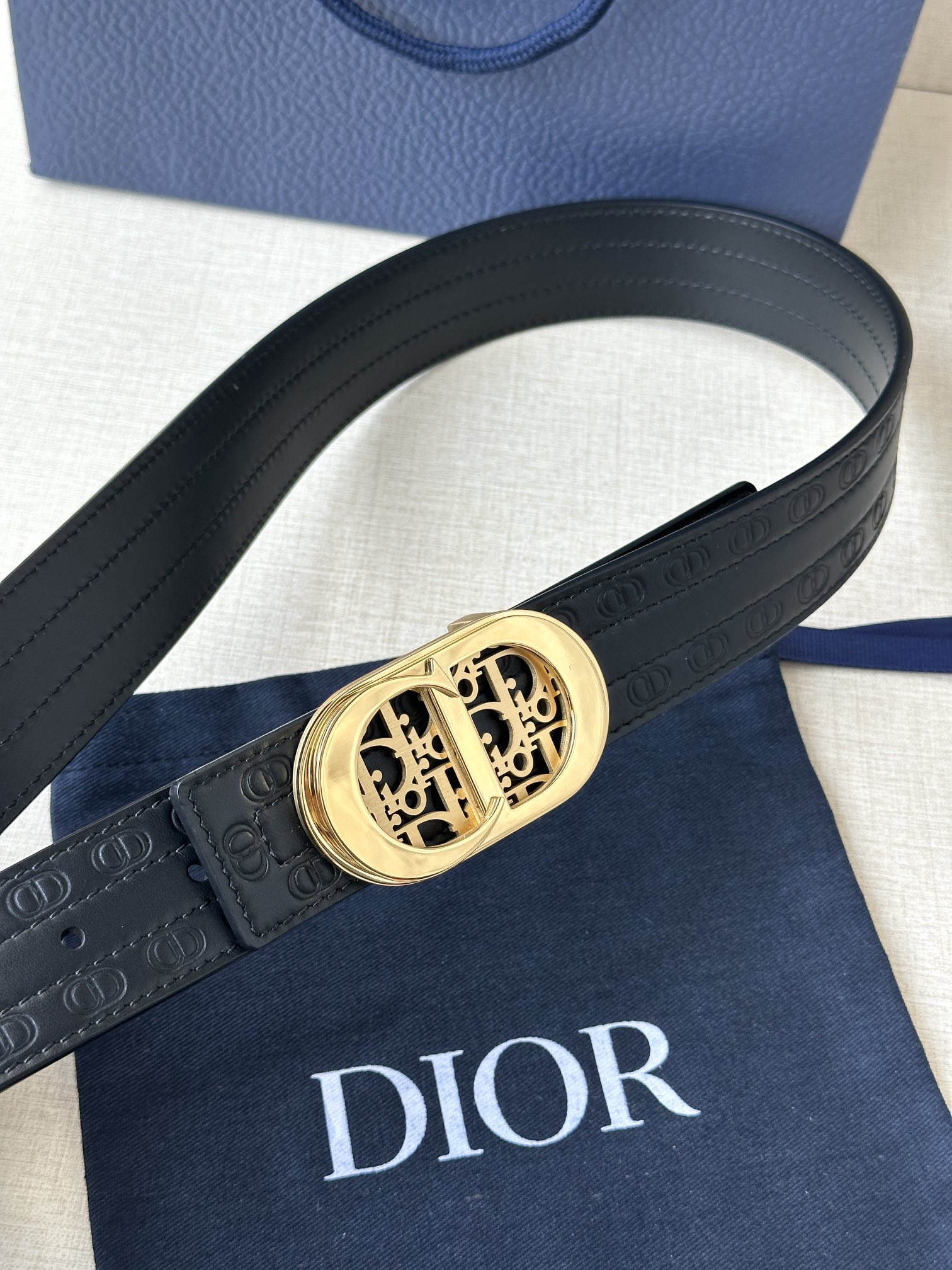Dior Basic Belt Cow Leather Black M