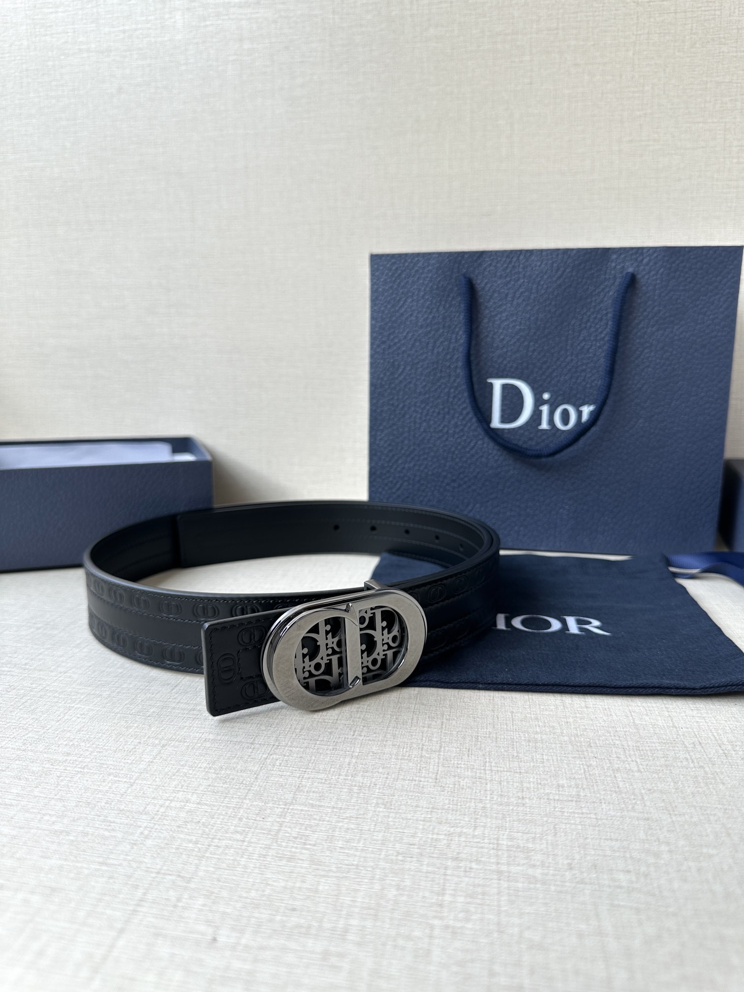 Dior Basic Belt Cow Leather Black M
