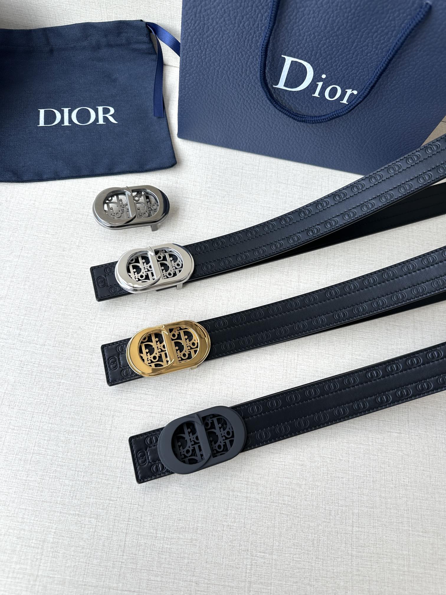Dior Basic Belt Cow Leather Black M