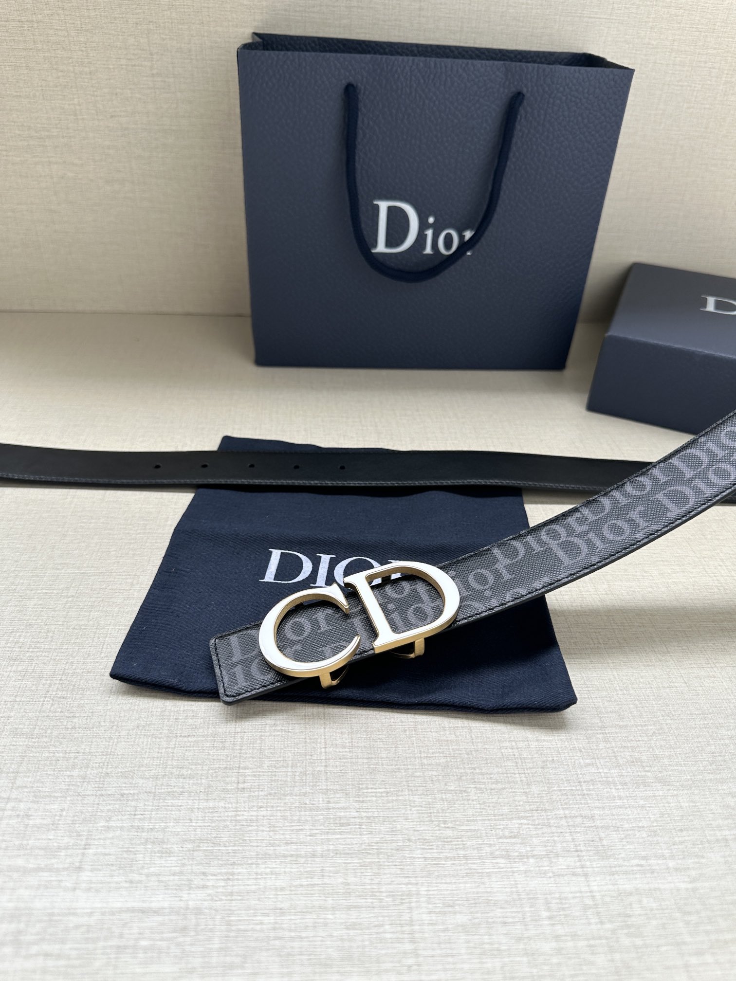 Dior Basic Belt Cow Leather Black L