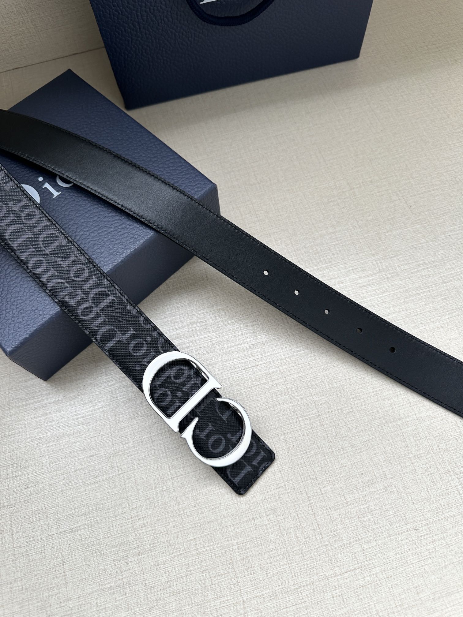 Dior Basic Belt Cow Leather Black L