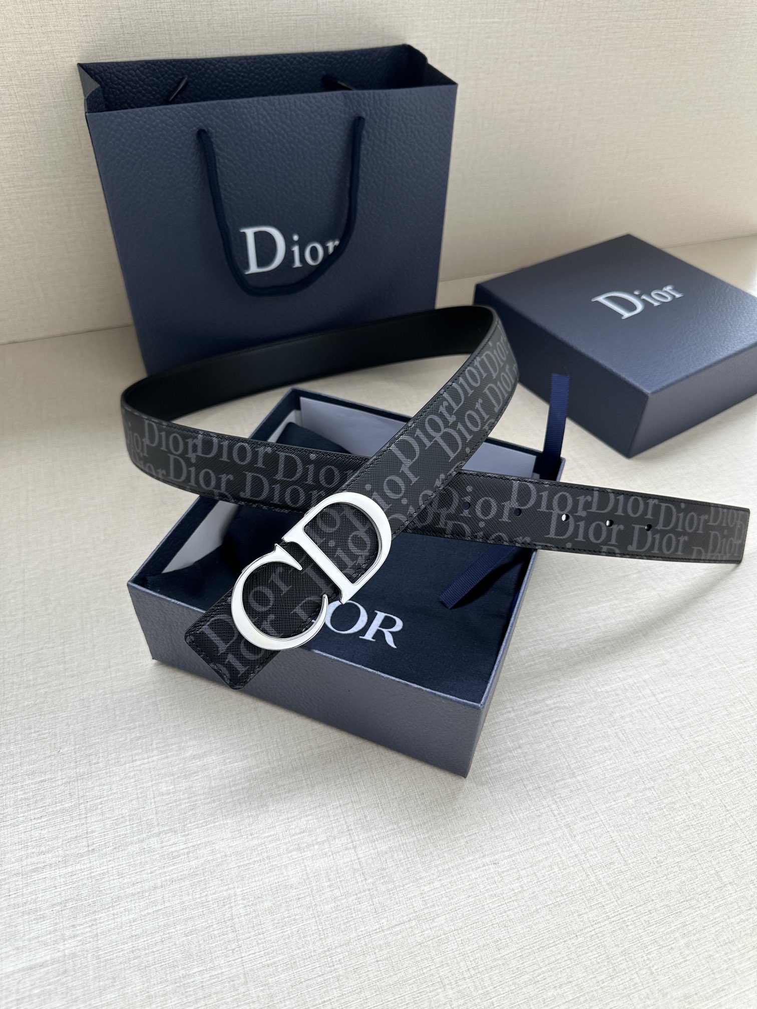 Dior Basic Belt Cow Leather Black L