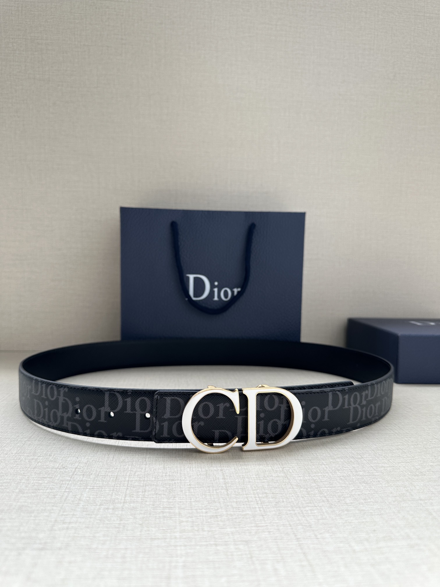 Dior Basic Belt Cow Leather Black L