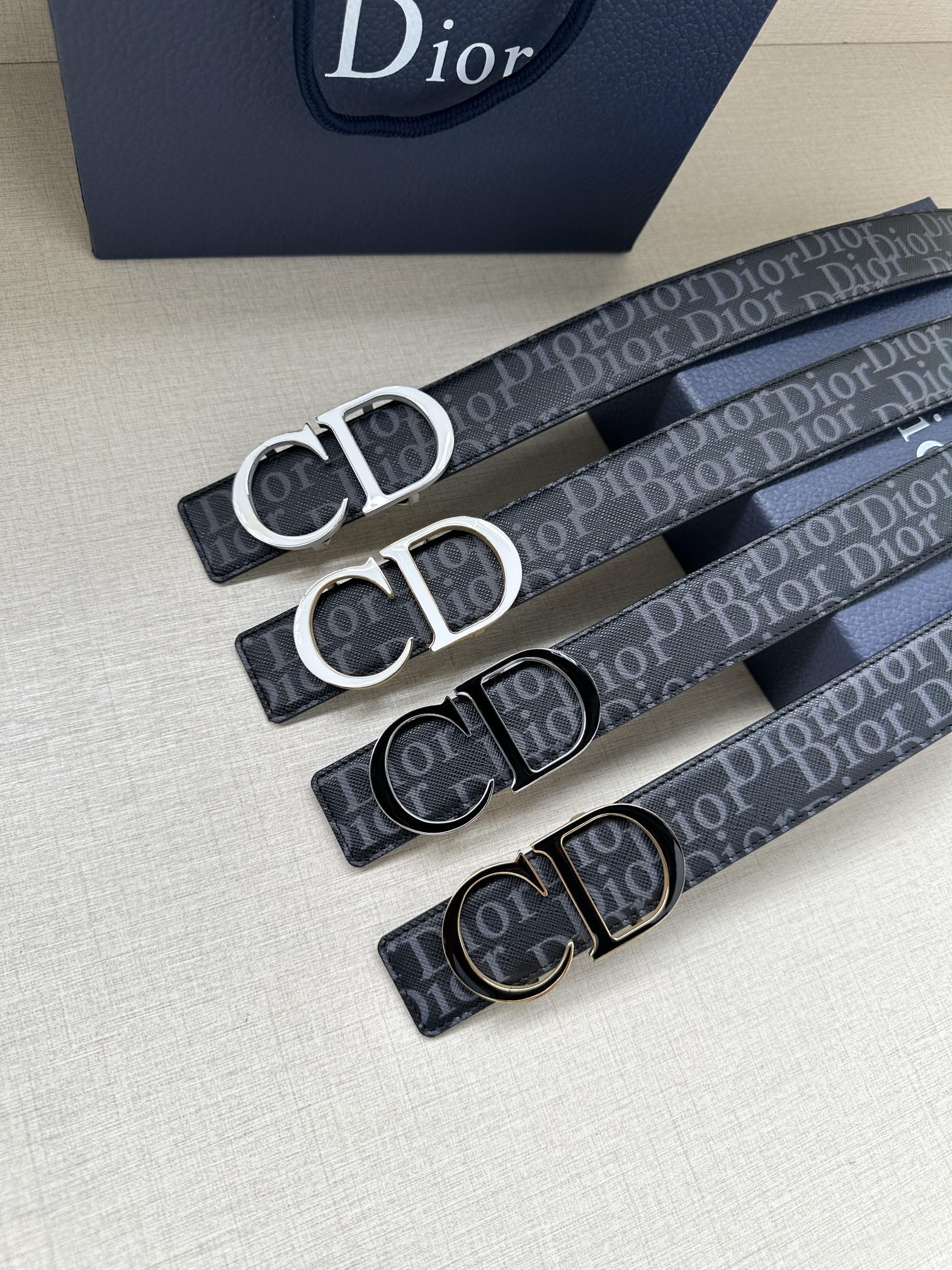 Dior Basic Belt Cow Leather Black L