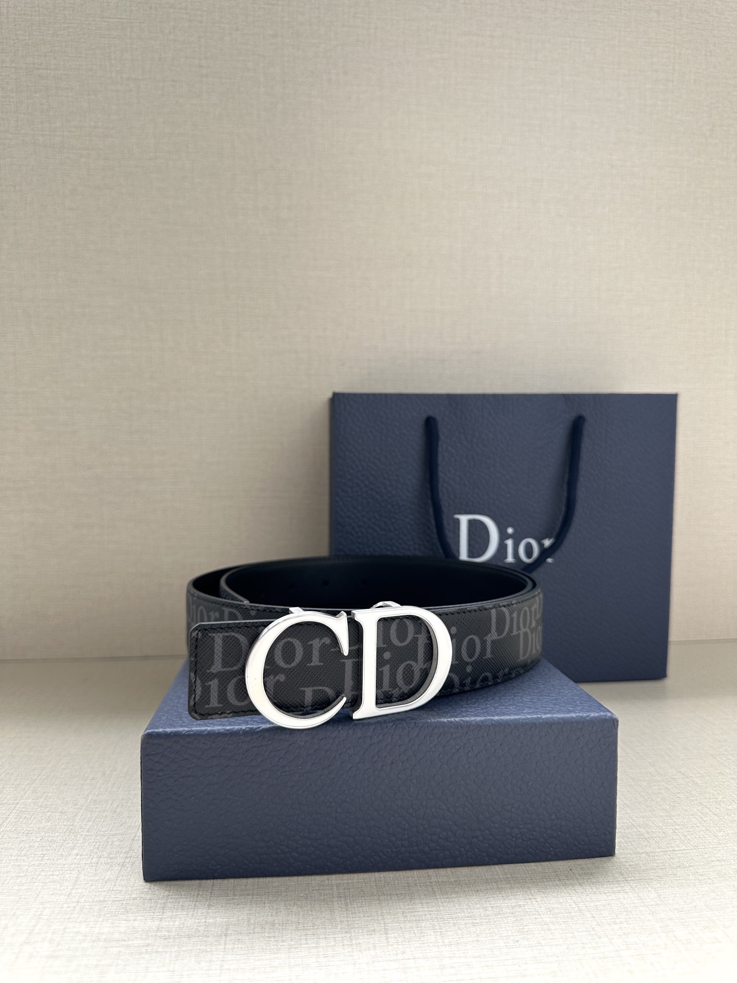 Dior Basic Belt Cow Leather Black L