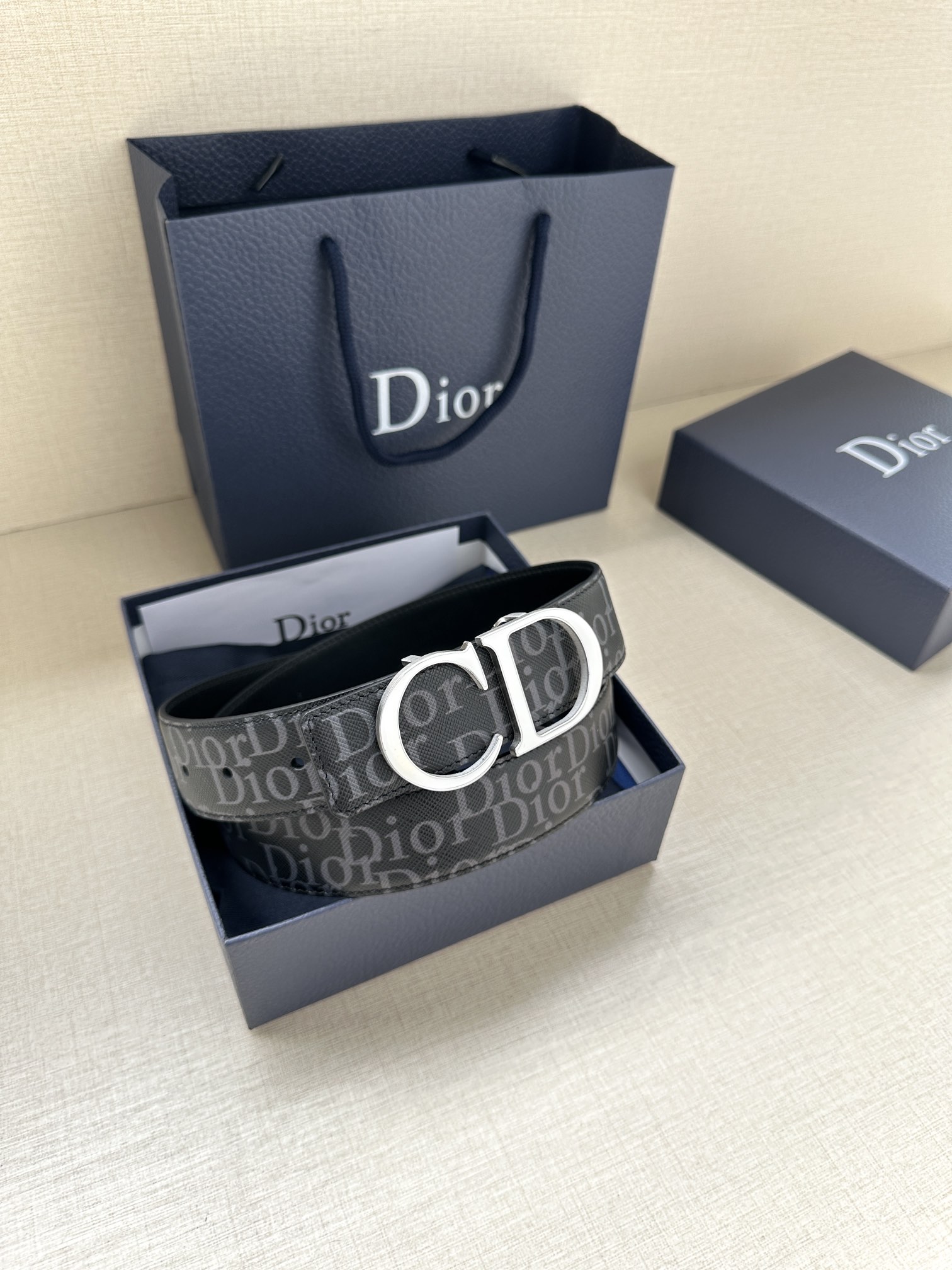 Dior Basic Belt Cow Leather Black L