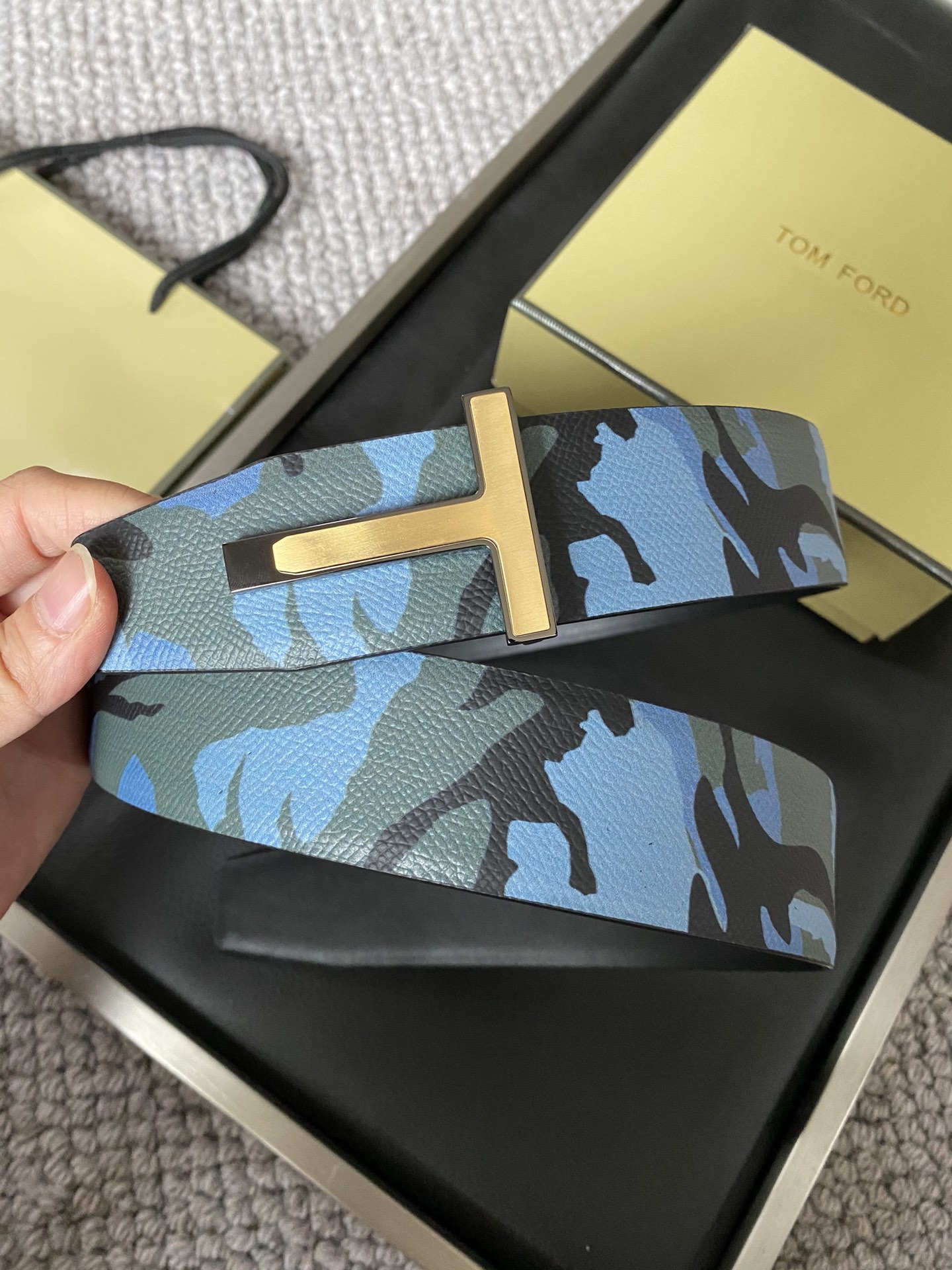 Tom Ford Male Basic Belt Cow Leather M