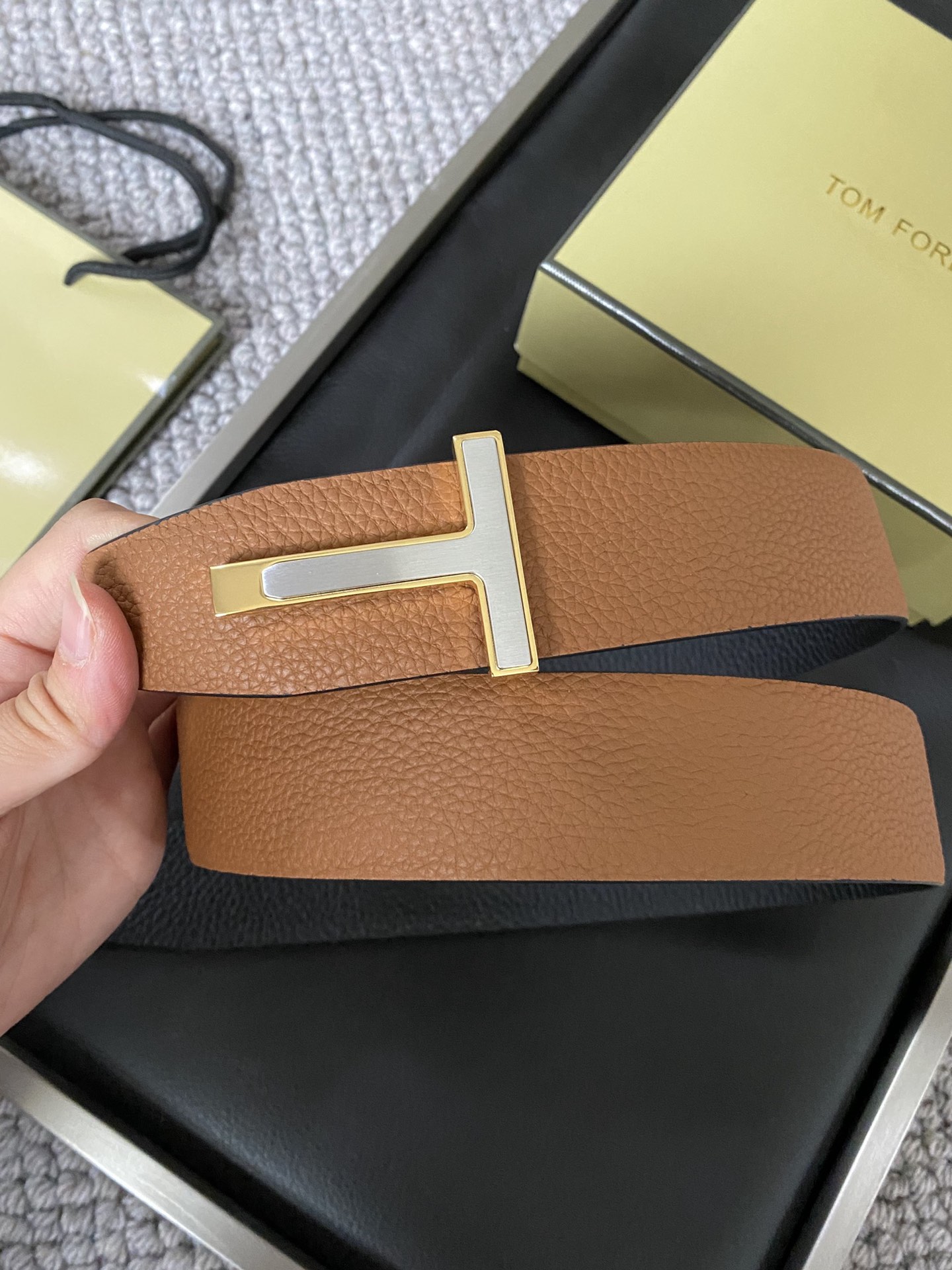 Tom Ford Male Basic Belt Cow Leather M