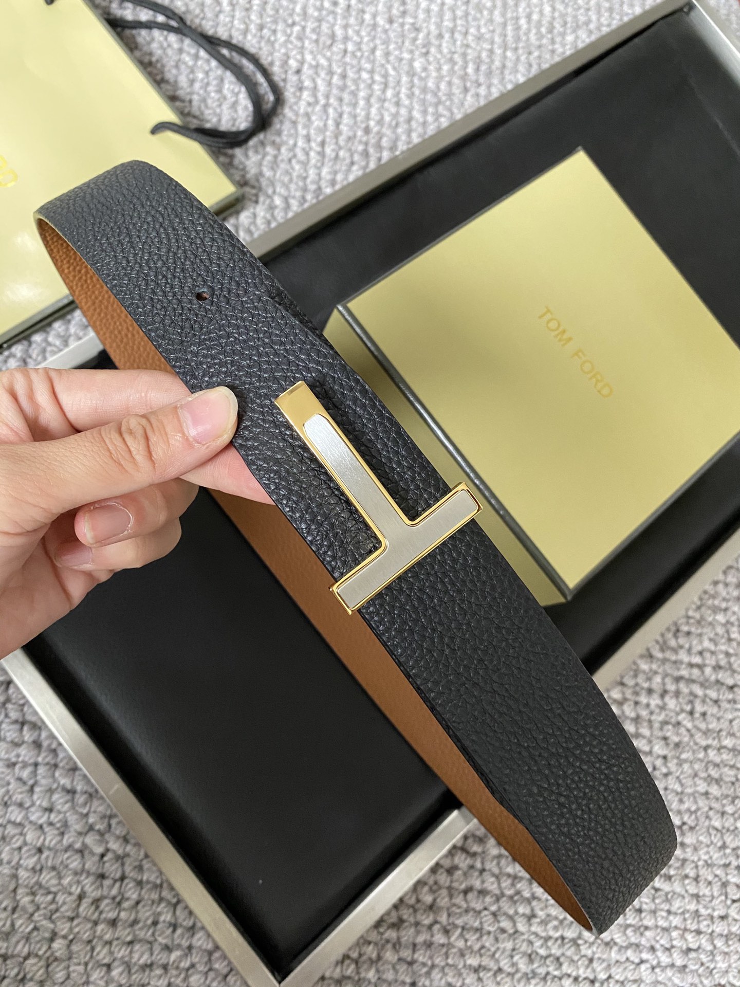 Tom Ford Male Basic Belt Cow Leather M