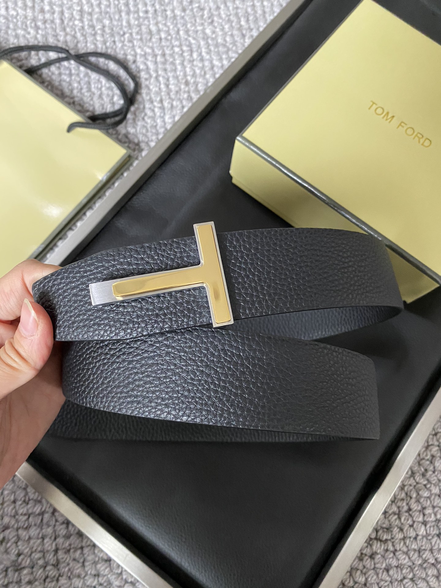 Tom Ford Male Basic Belt Cow Leather M