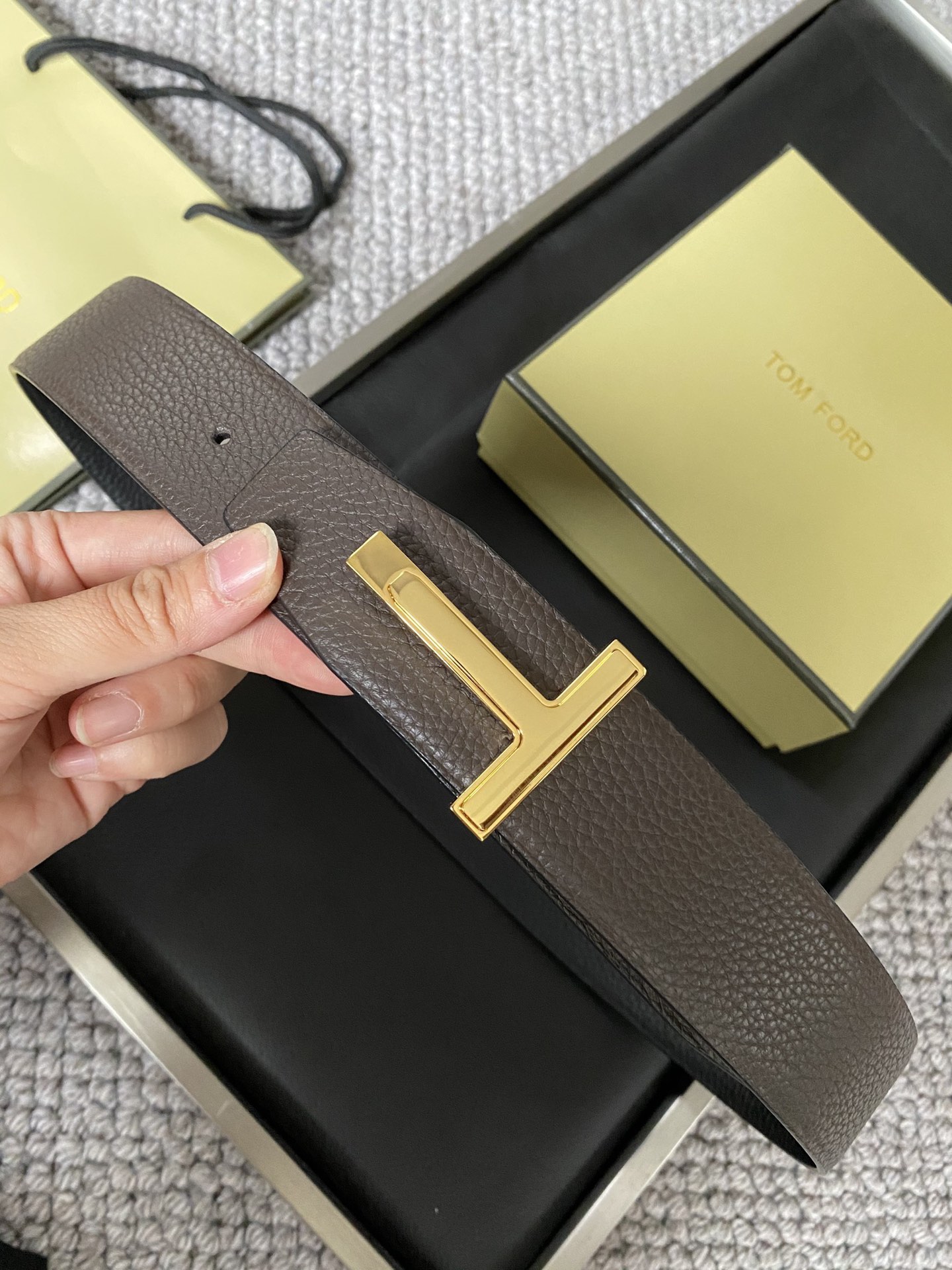 Tom Ford Male Basic Belt Cow Leather M