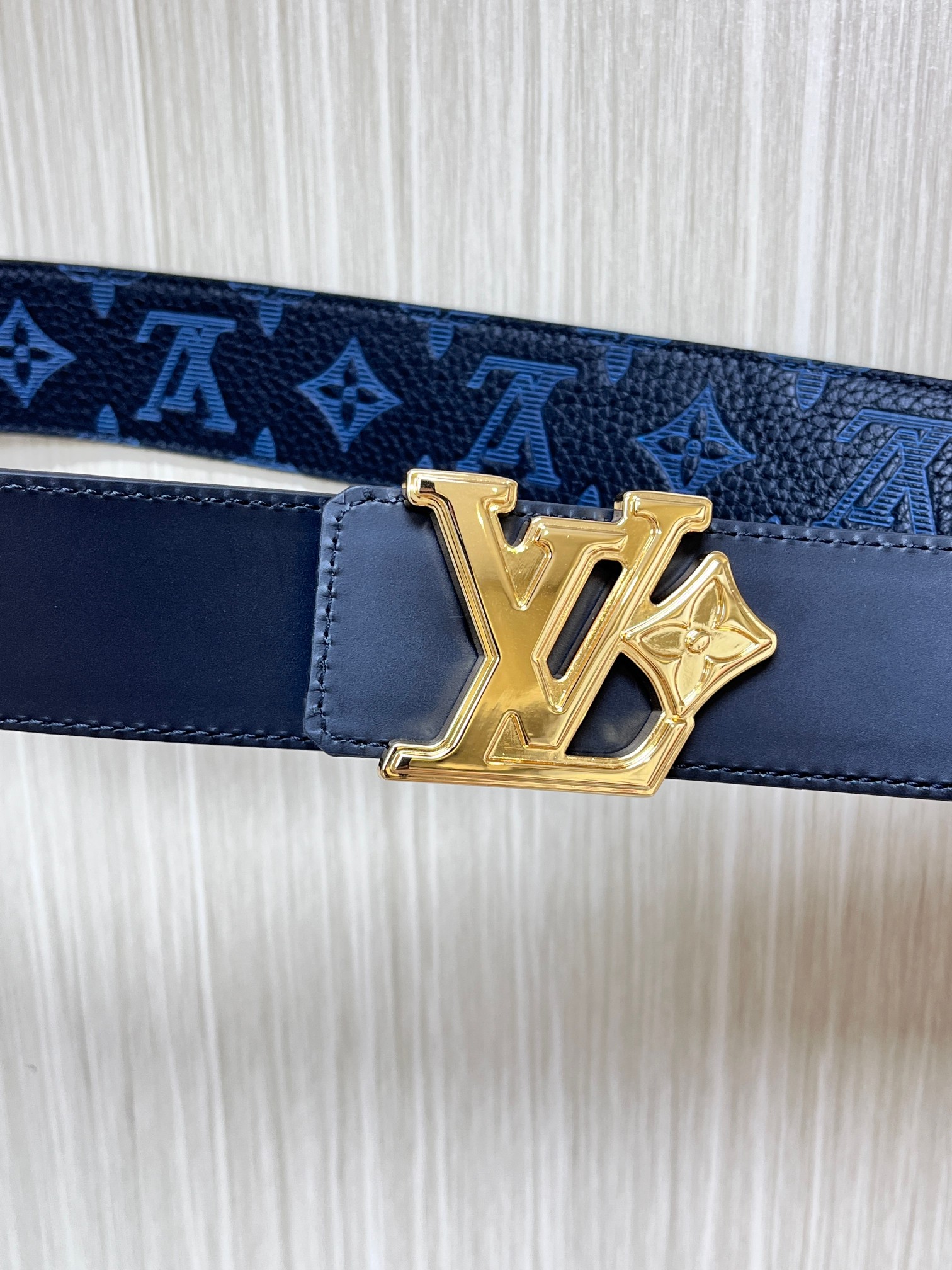 Louis Vuitton Basic Belt Cow Leather Gold M-l