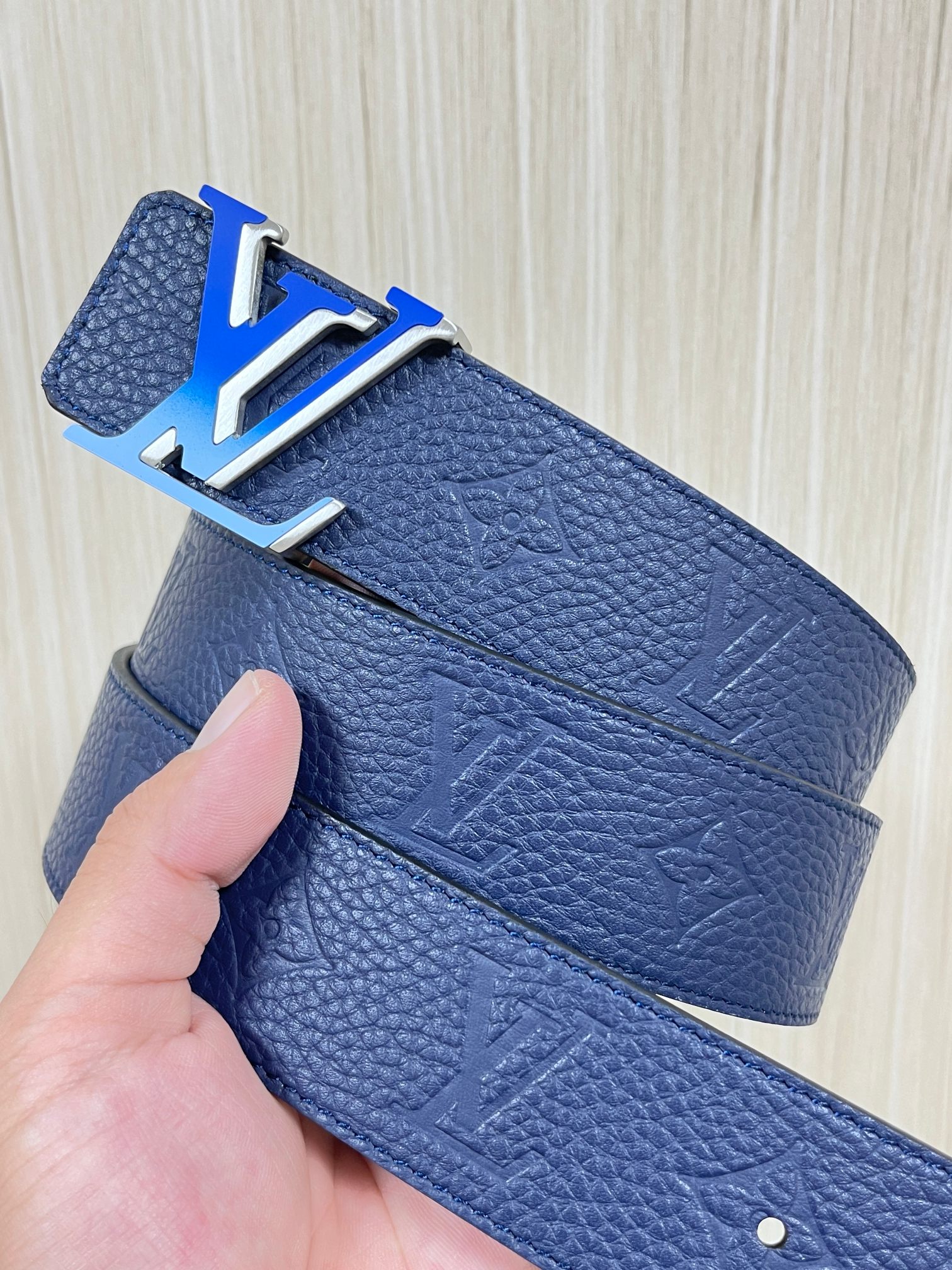 Basic Belt Cow Leather Blue