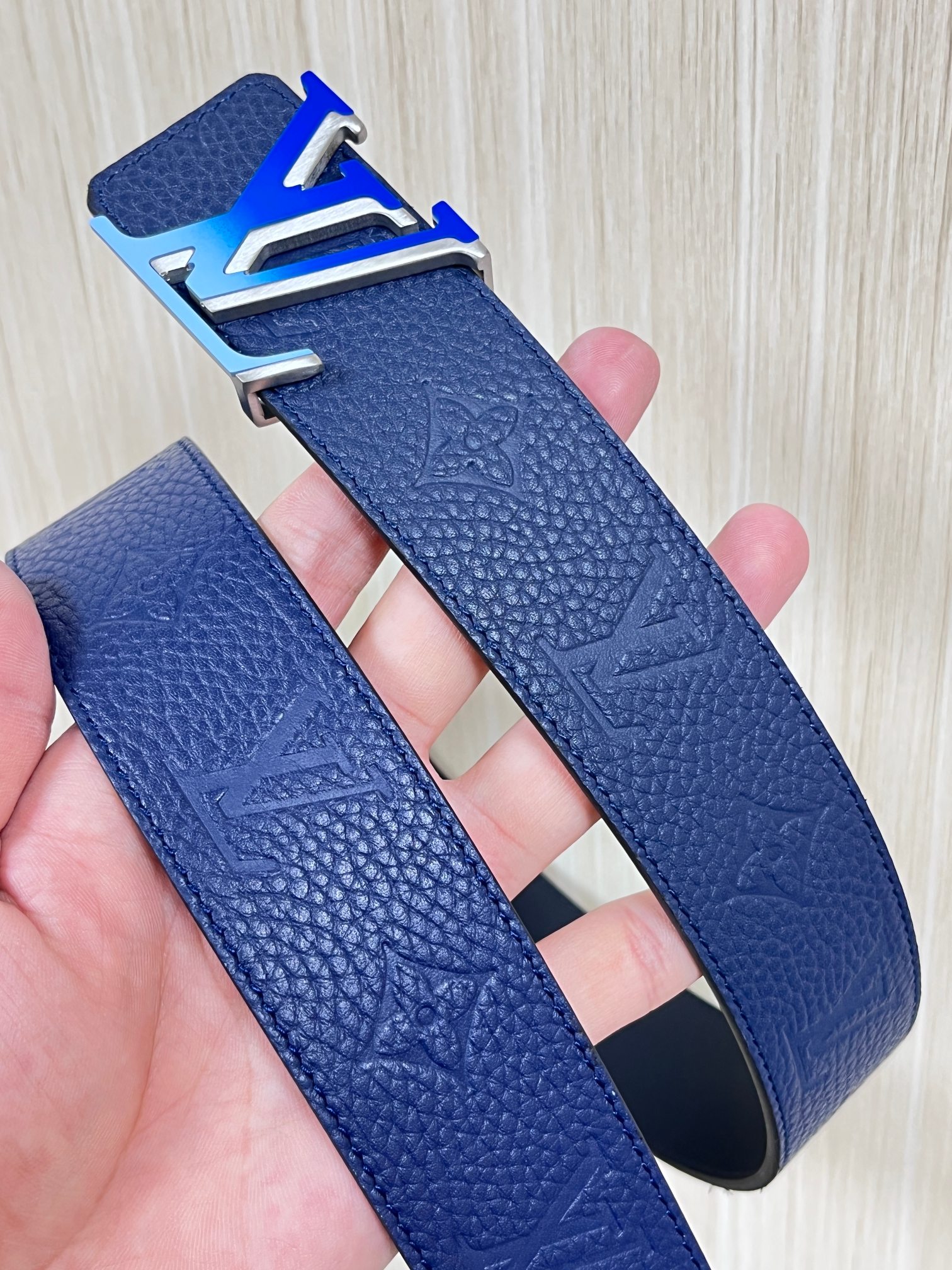 Basic Belt Cow Leather Blue