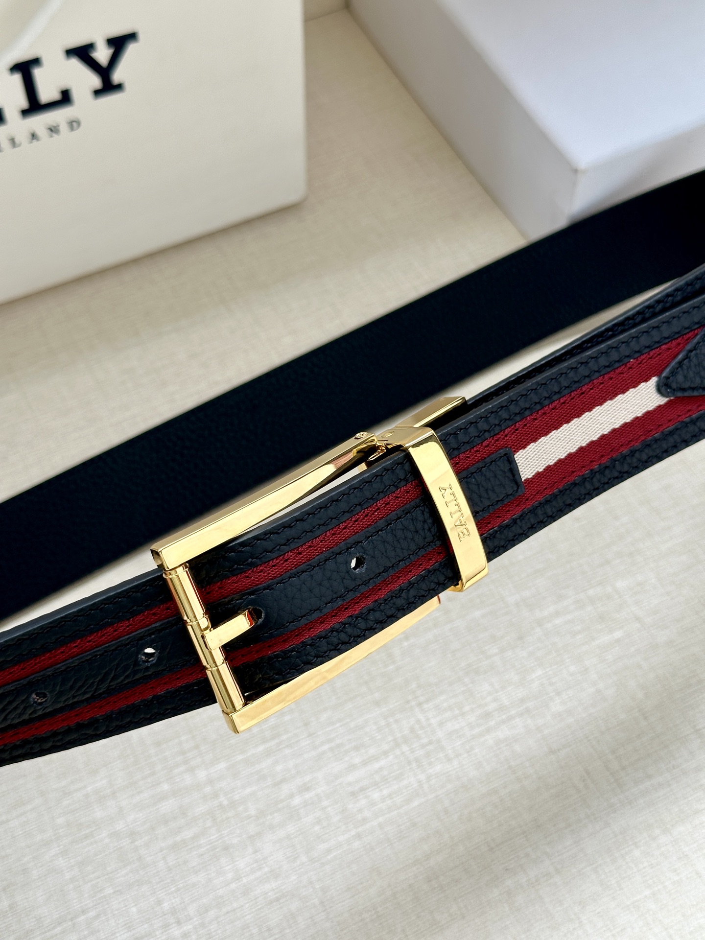 Bally Male Canvas Belt Canvas Blue M-l