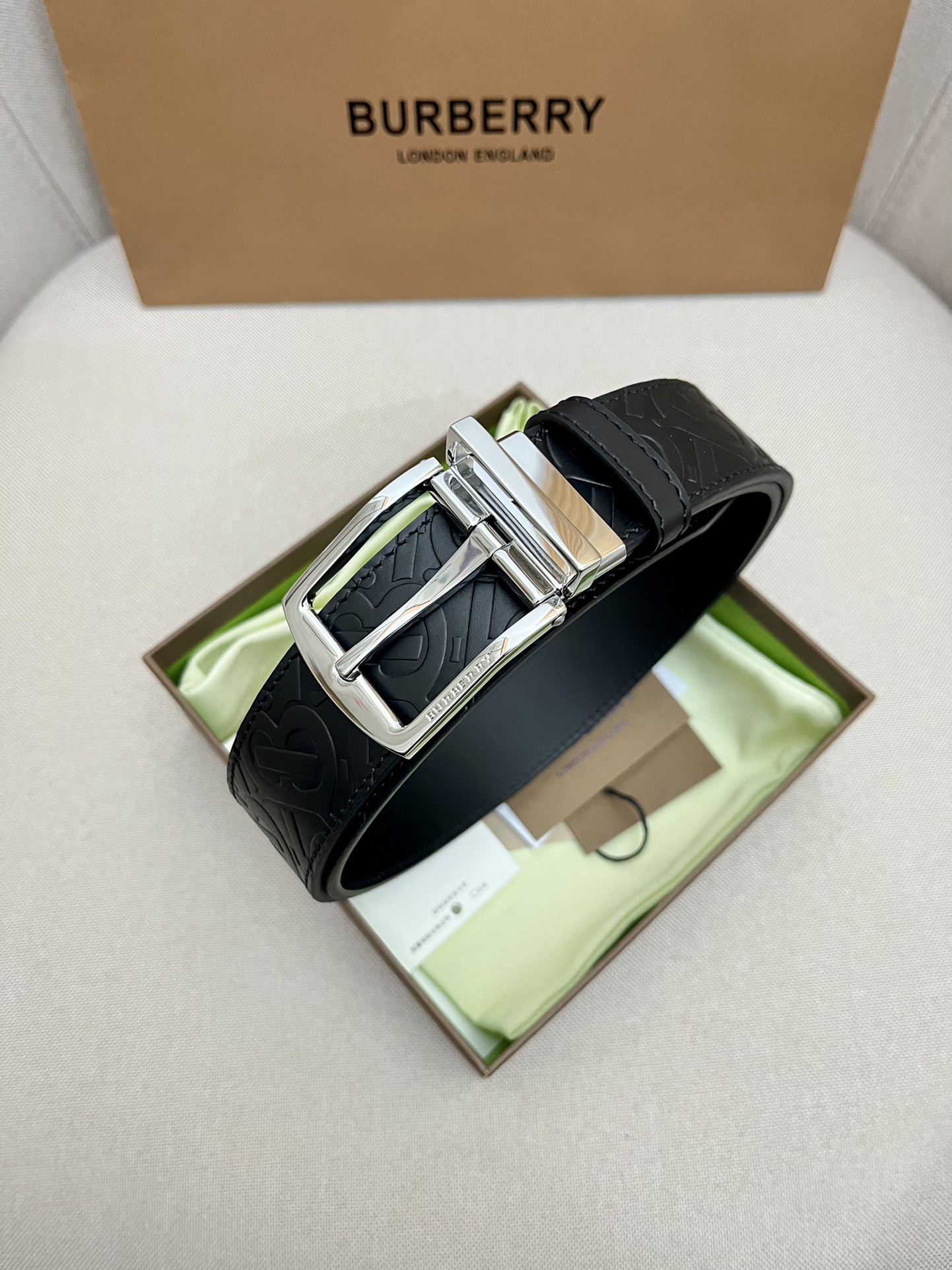 Burberry Male Leather Belt Top Grain Leather M