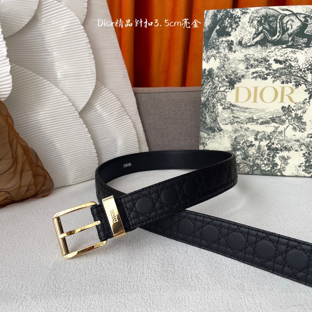 Dior Basic Belt Cow Leather Black 35mm
