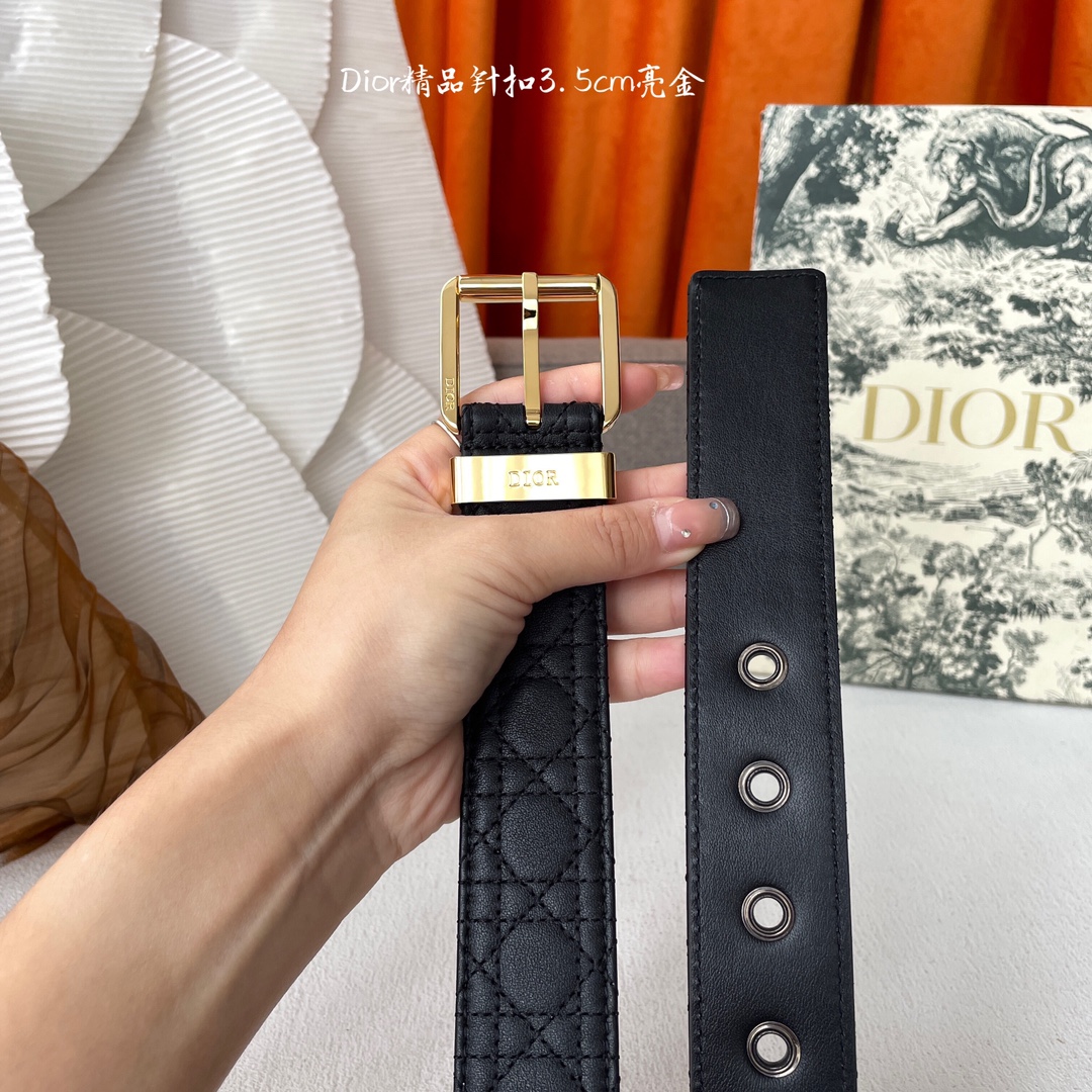 Dior Basic Belt Cow Leather Black 35mm