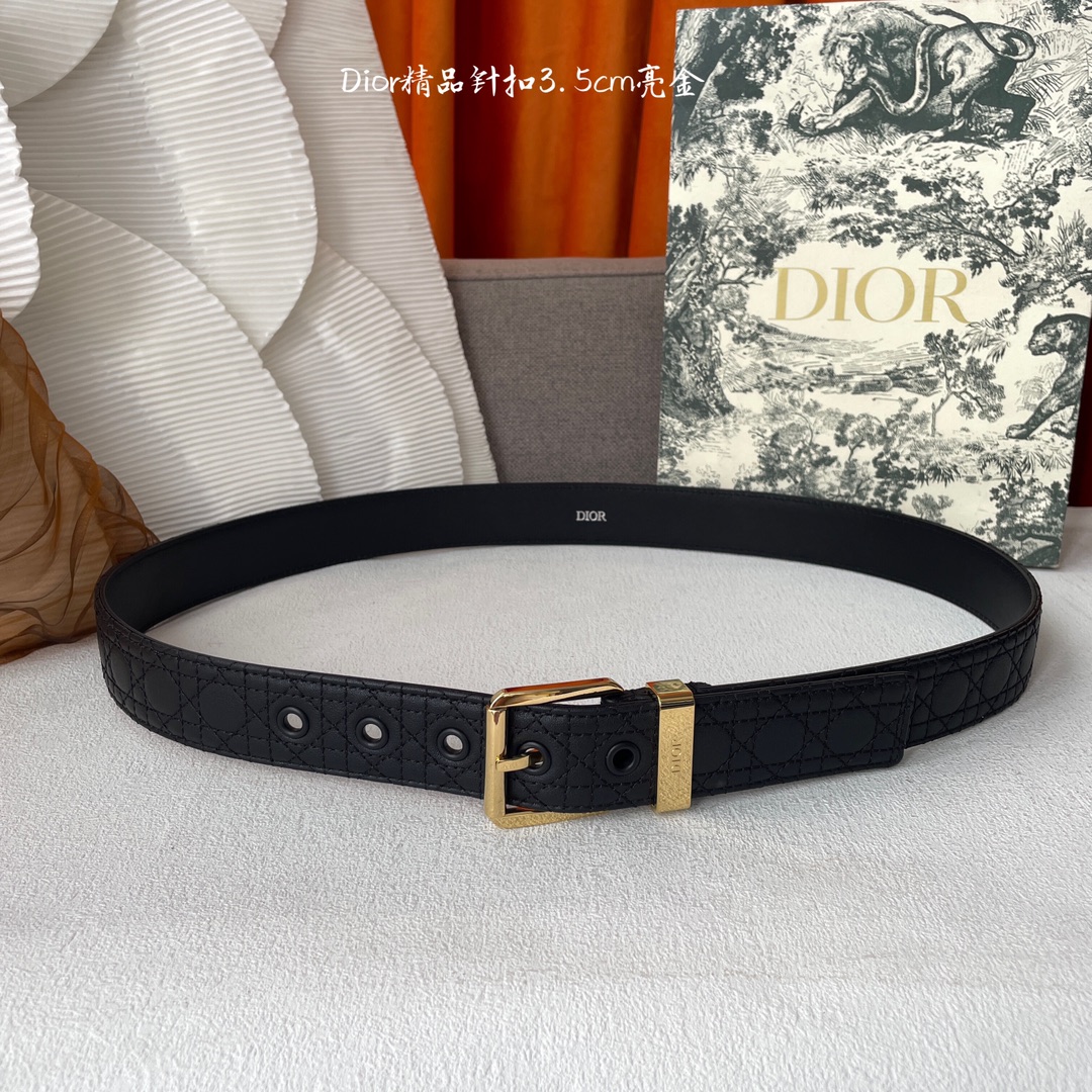 Dior Basic Belt Cow Leather Black 35mm