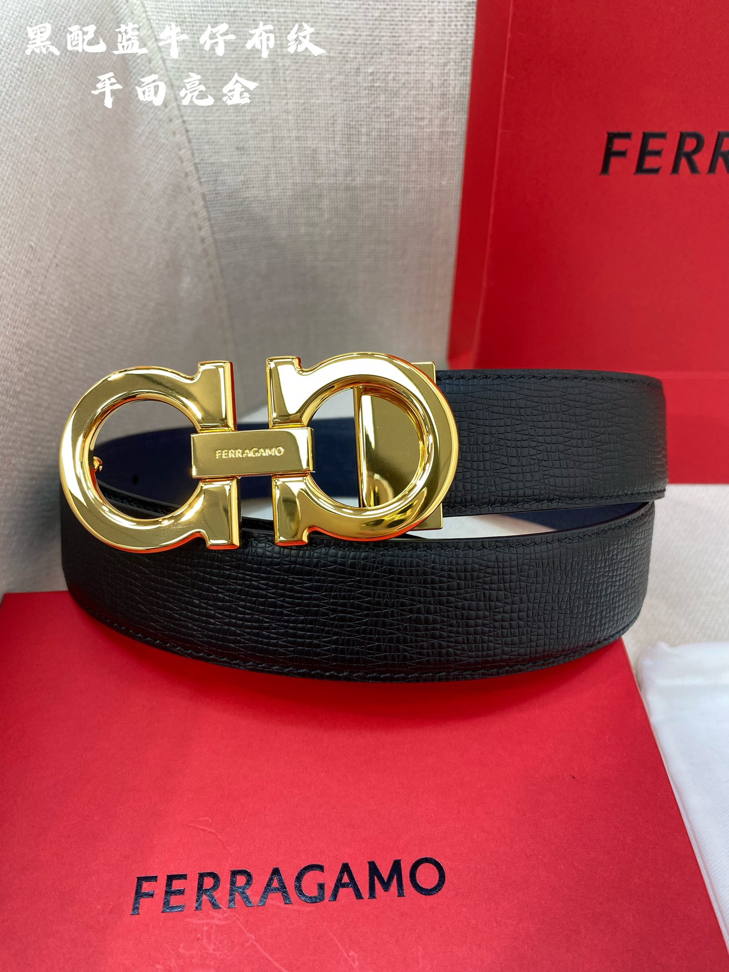Salvatore Ferragamo Male Leather Belt Cow Leather M