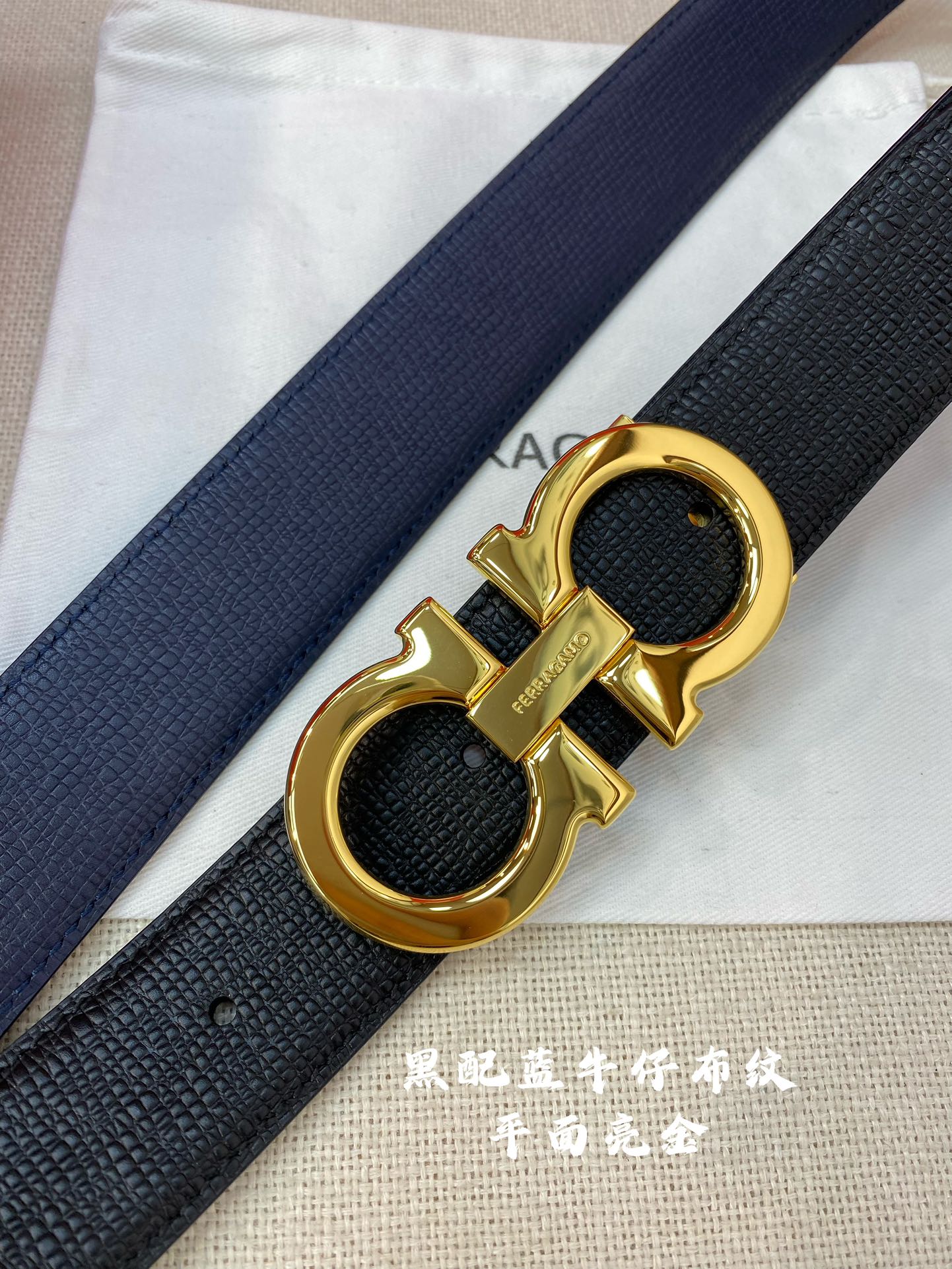 Salvatore Ferragamo Male Leather Belt Cow Leather M