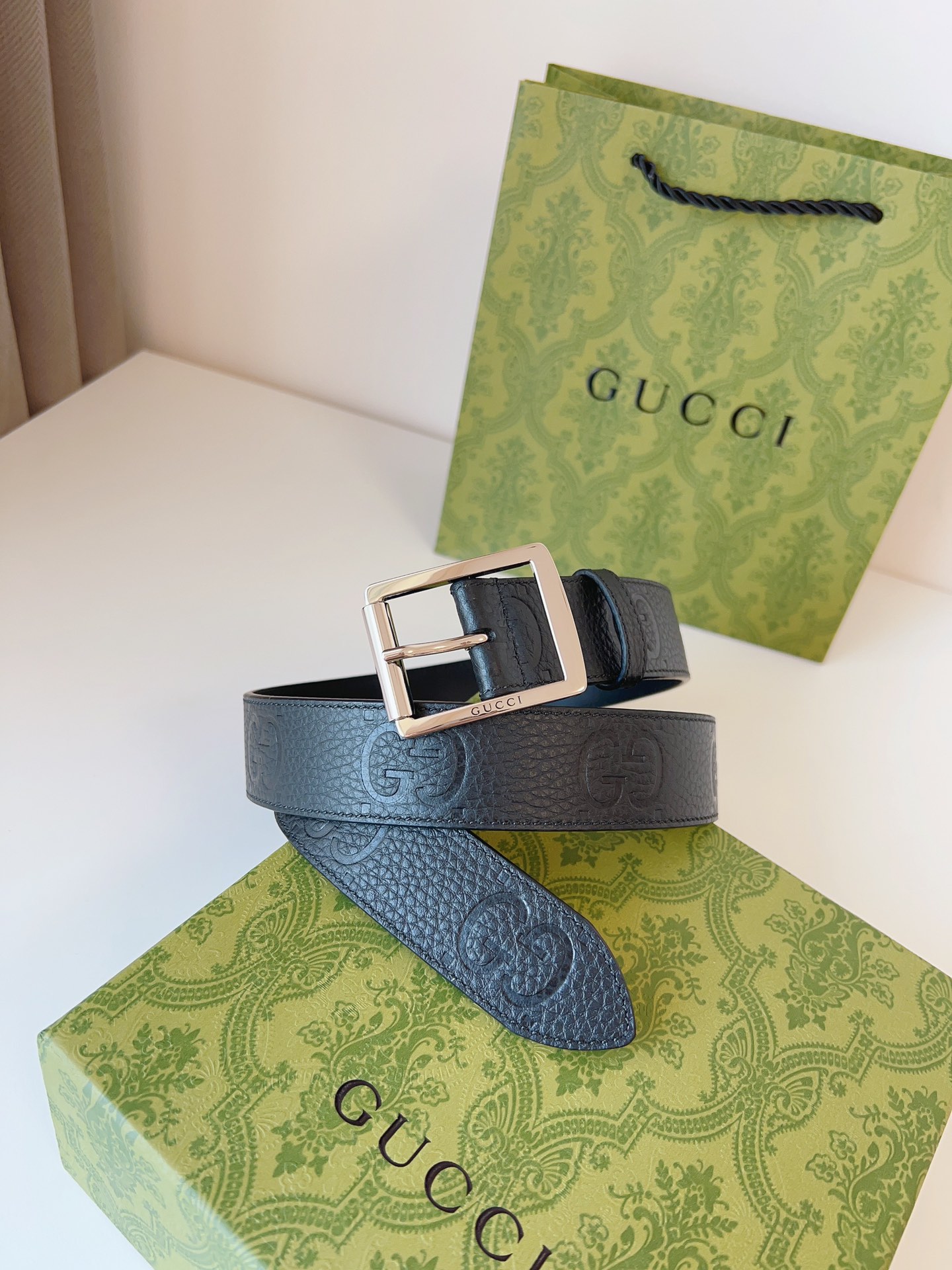 Gucci Leather Belt Gold 35mm