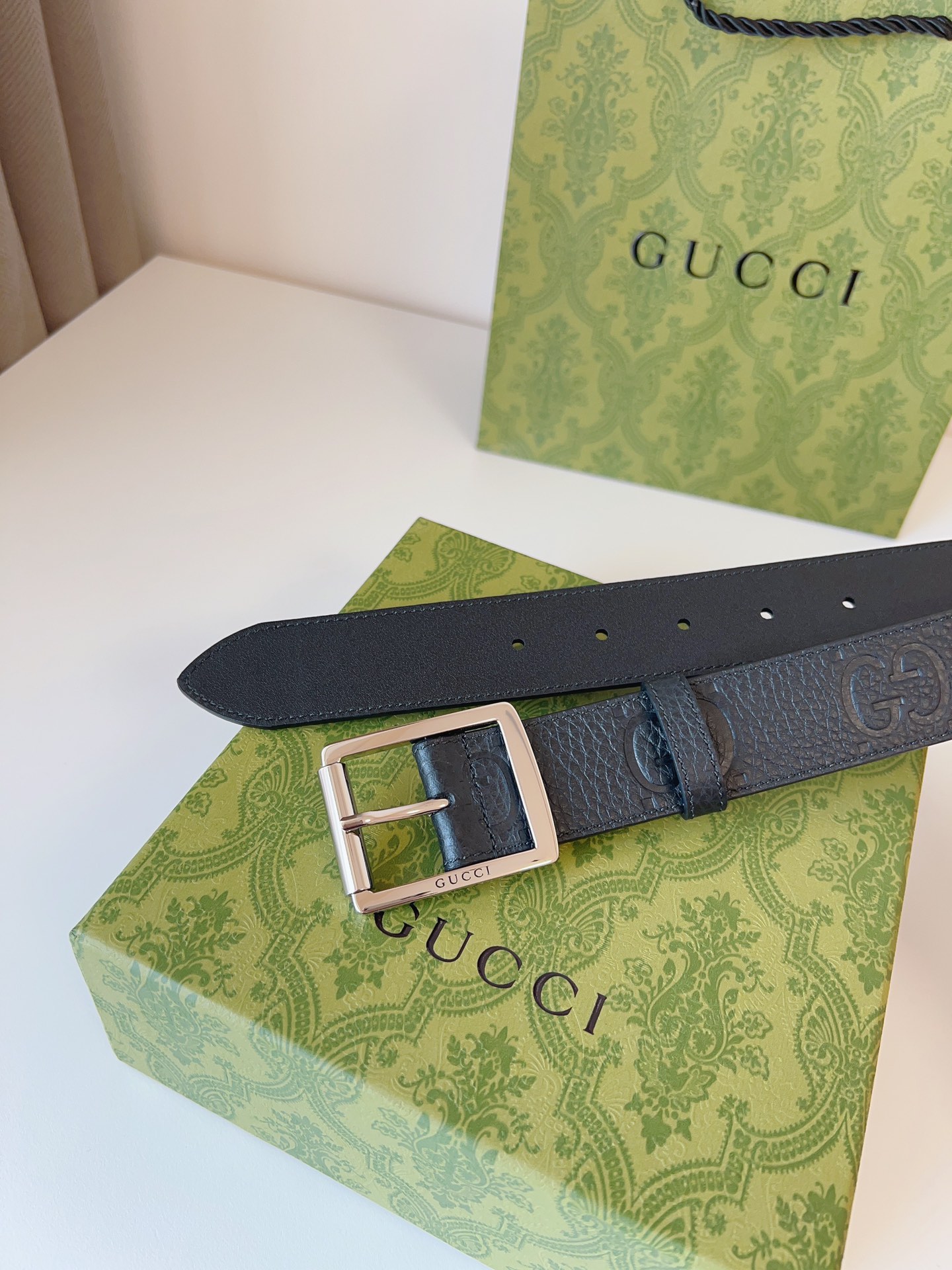 Gucci Leather Belt Gold 35mm