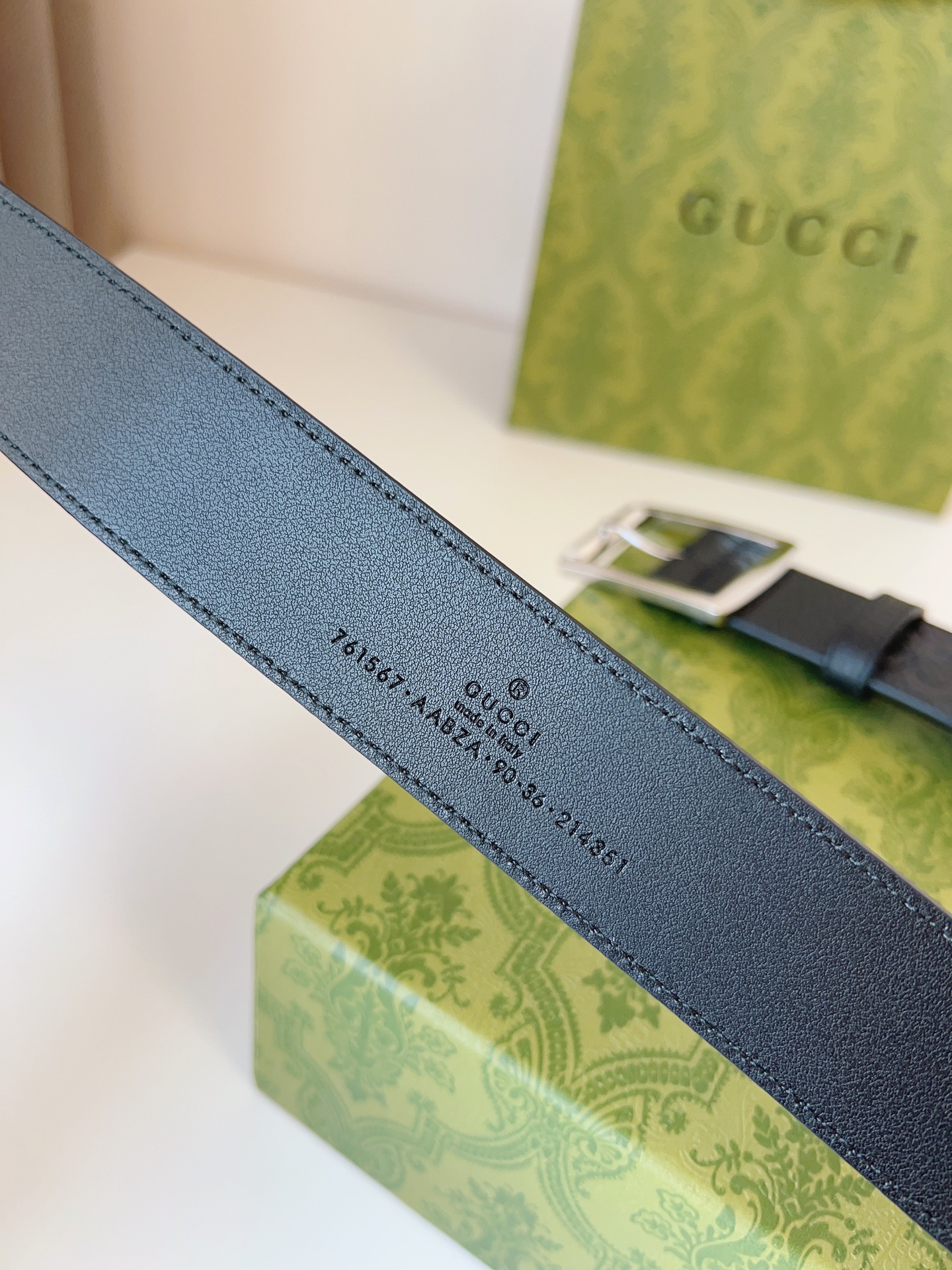 Gucci Leather Belt Gold 35mm