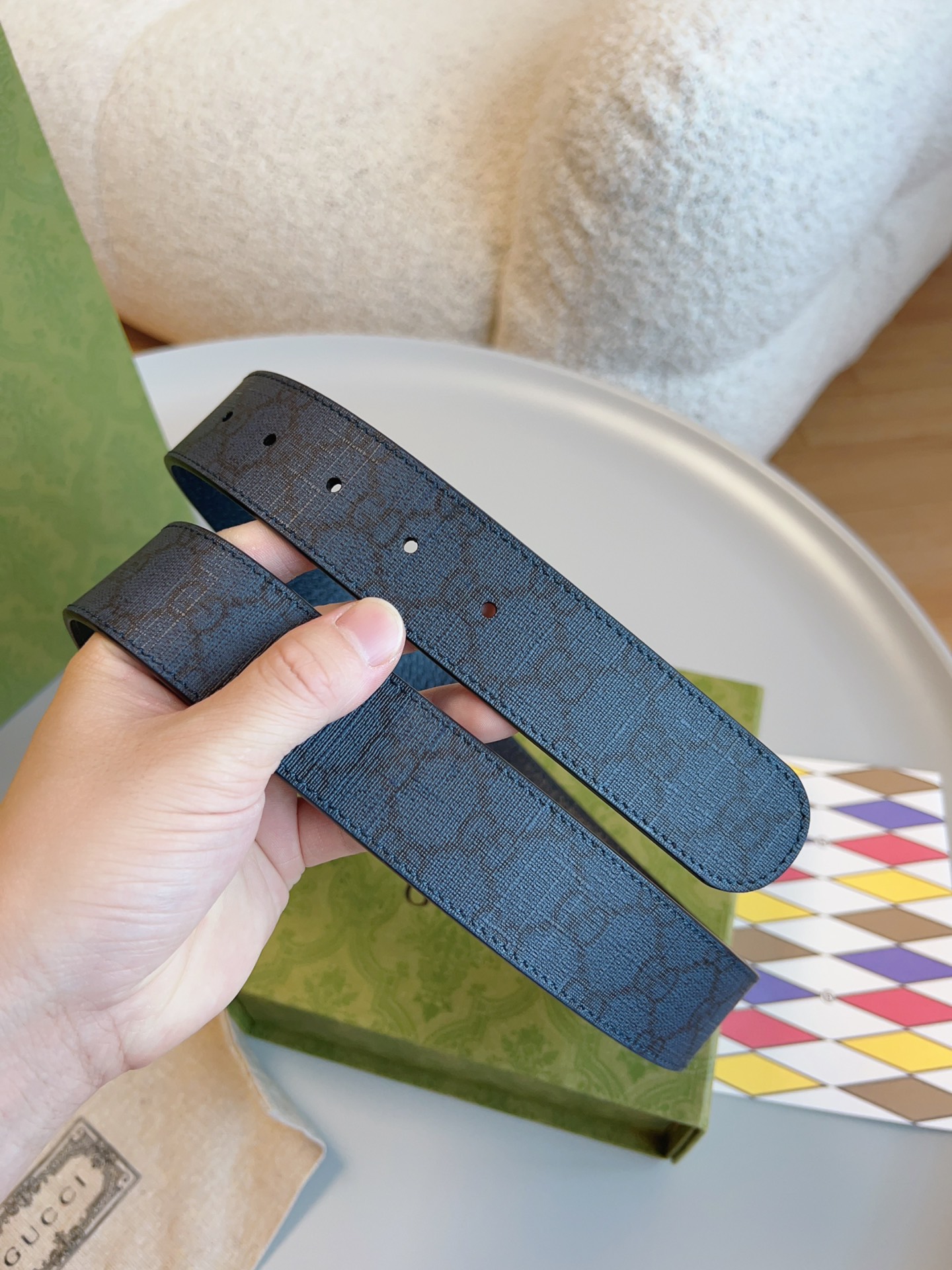 Gucci Basic Belt Blue S-m