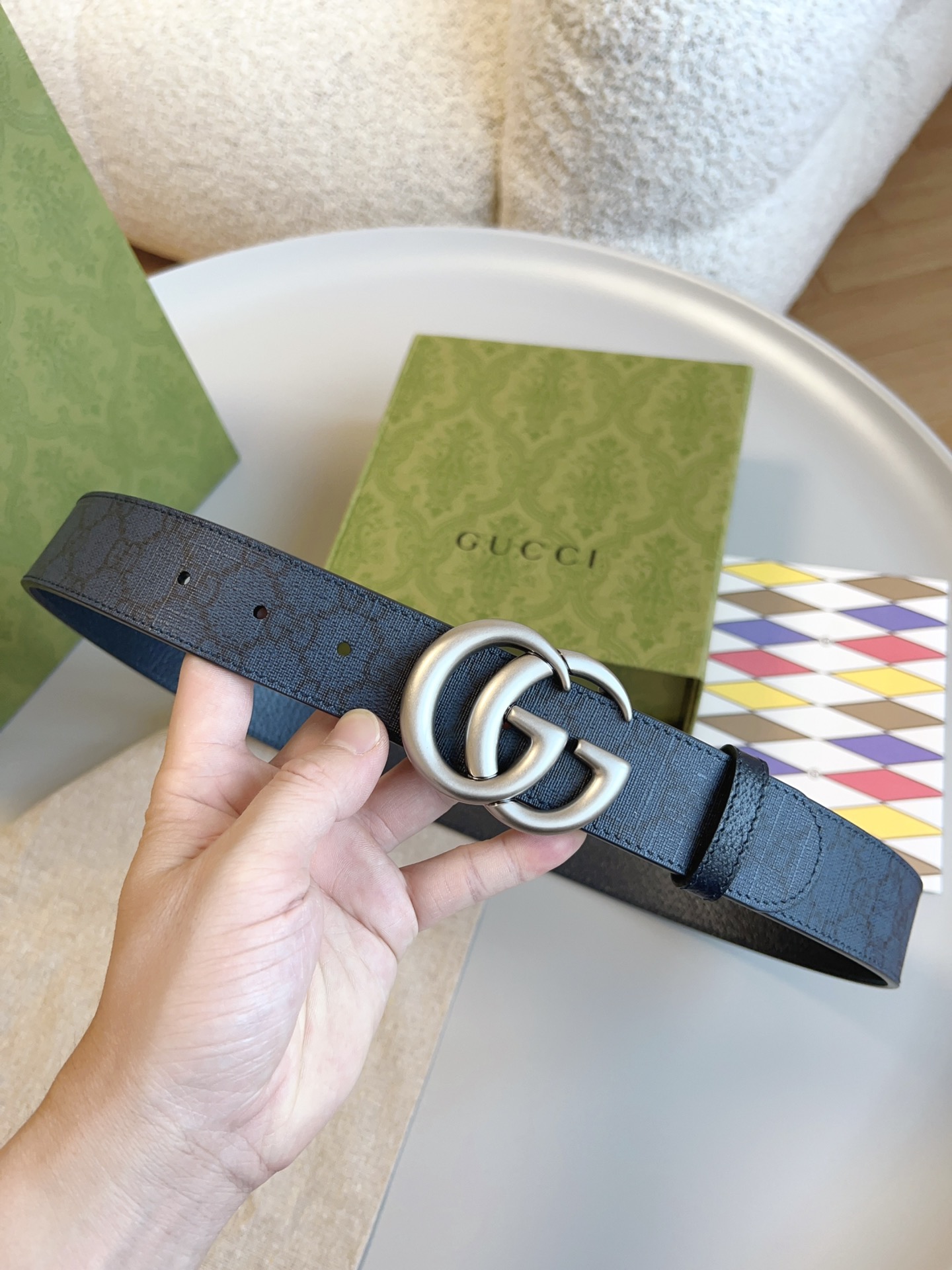 Gucci Basic Belt Blue S-m