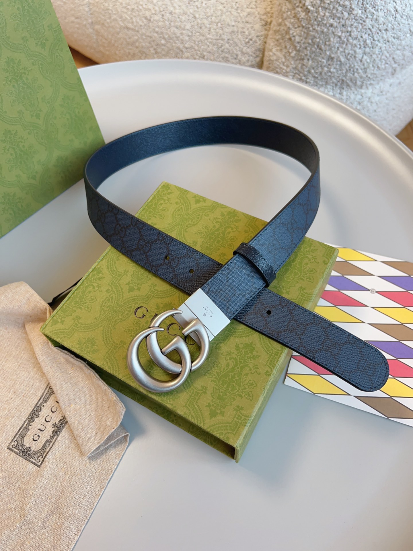 Gucci Basic Belt Blue S-m