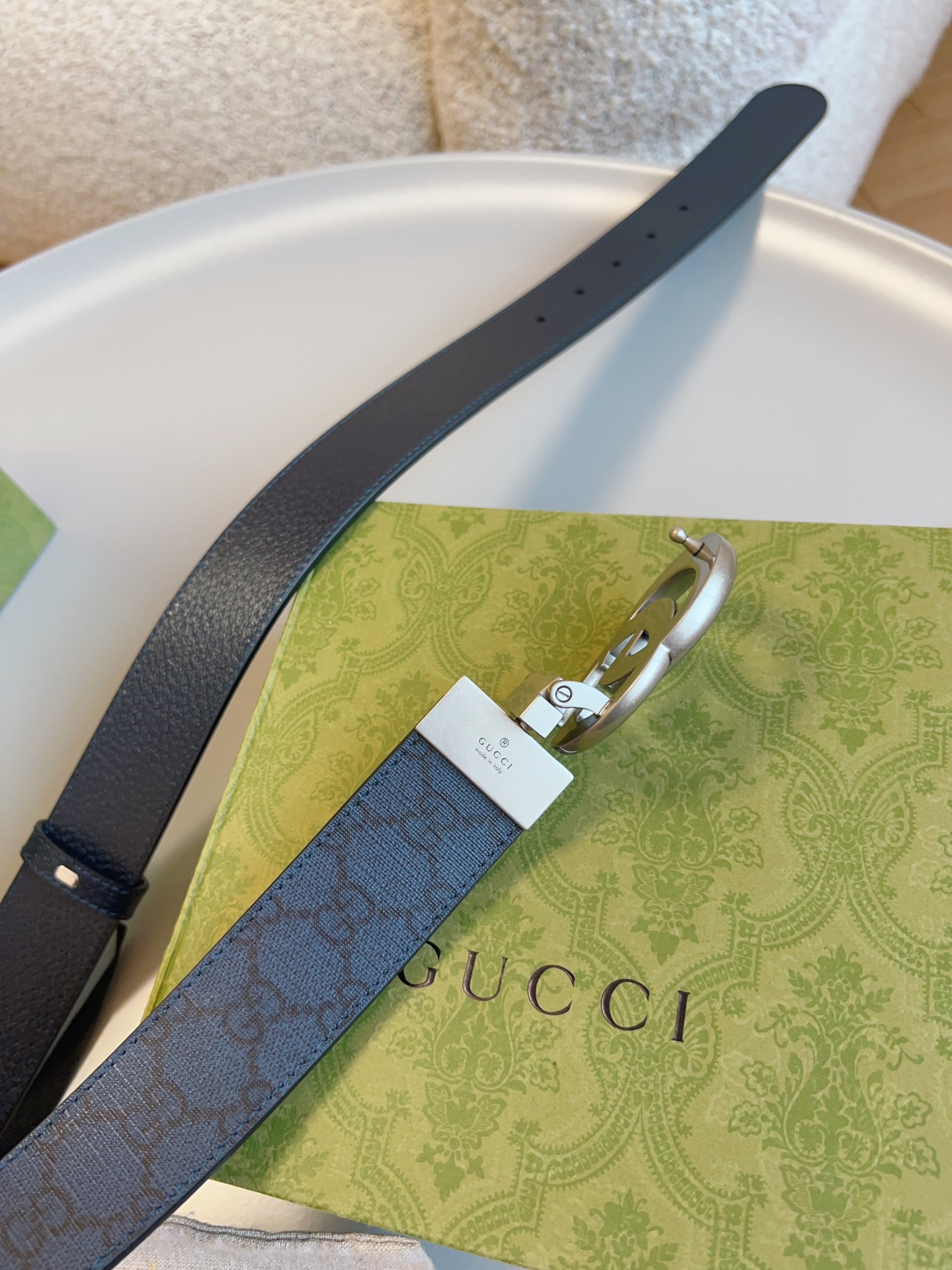 Gucci Basic Belt Blue S-m