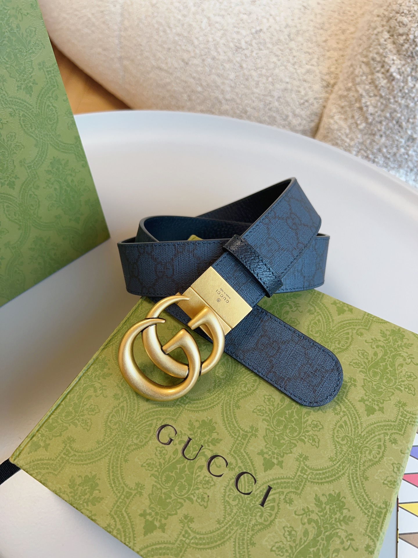 Gucci Basic Belt Blue S-m