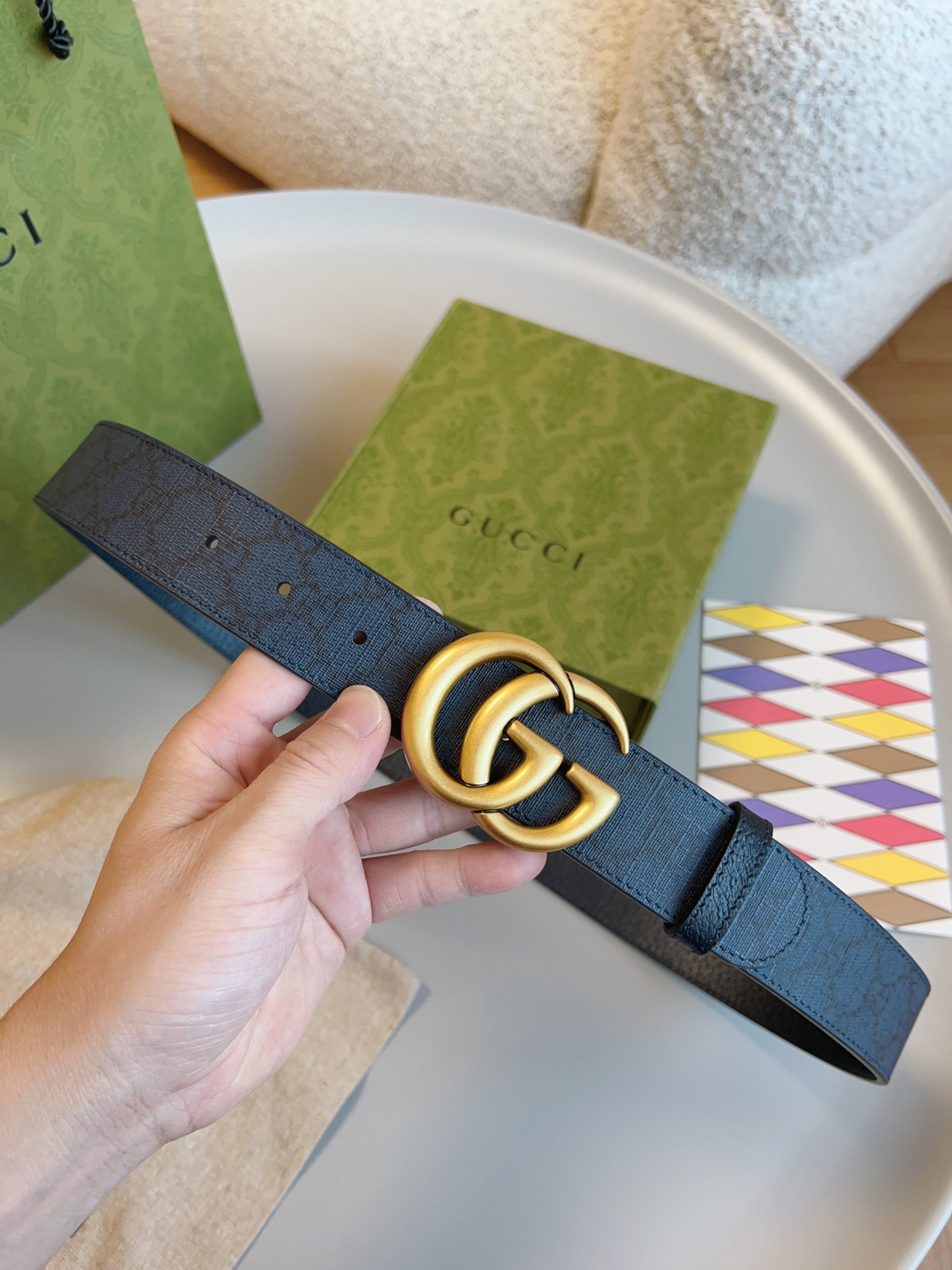 Gucci Basic Belt Blue S-m