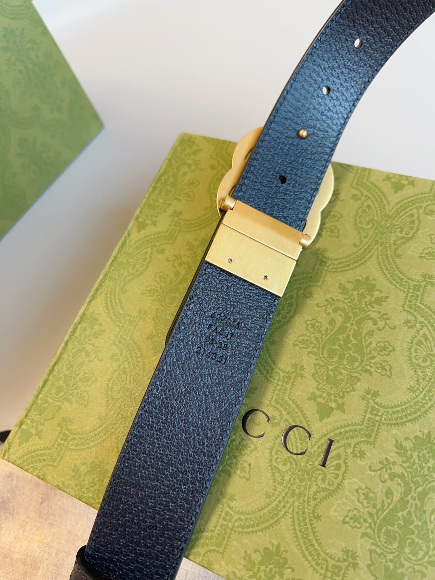 Gucci Basic Belt Blue S-m
