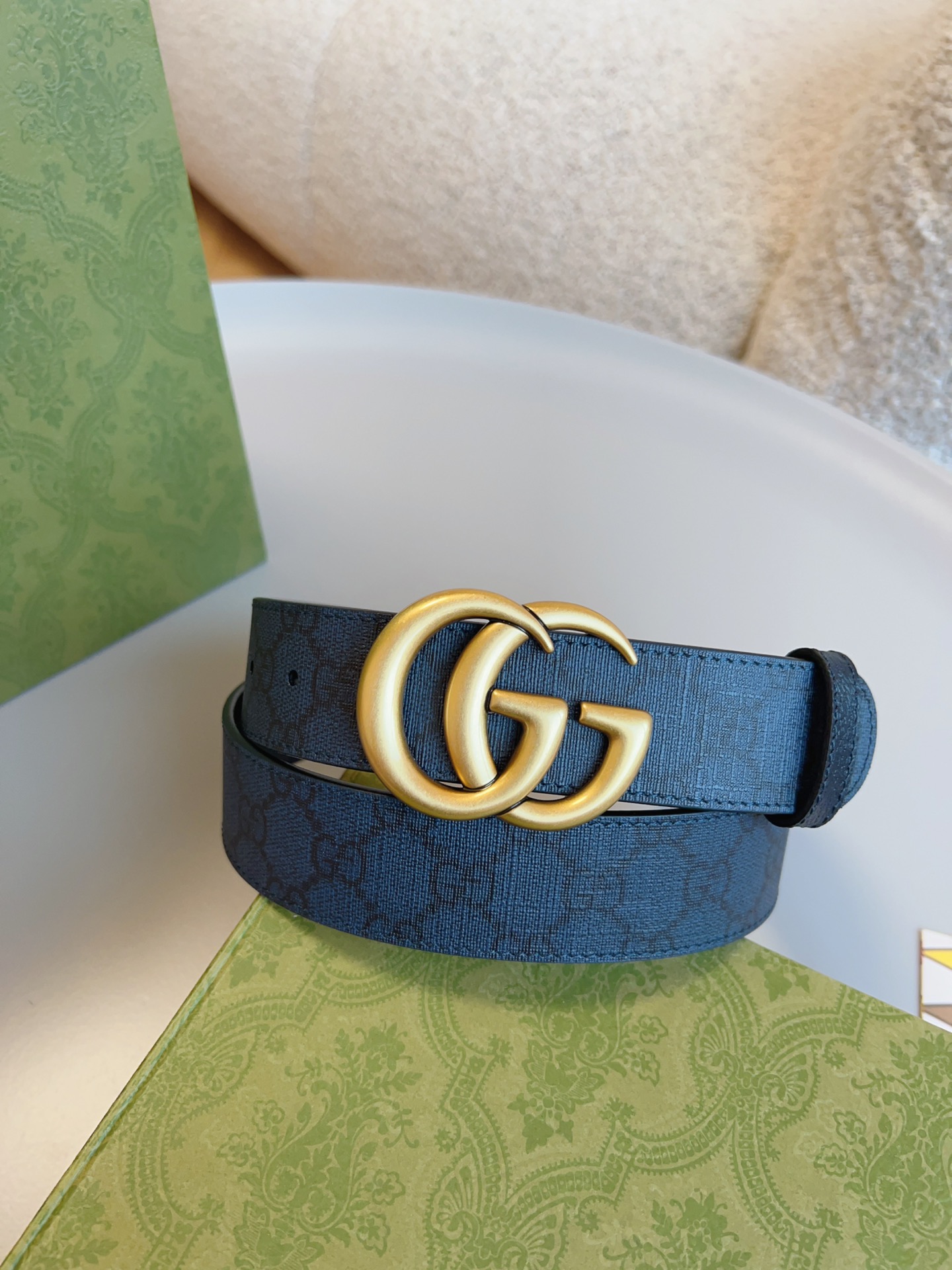 Gucci Basic Belt Blue S-m