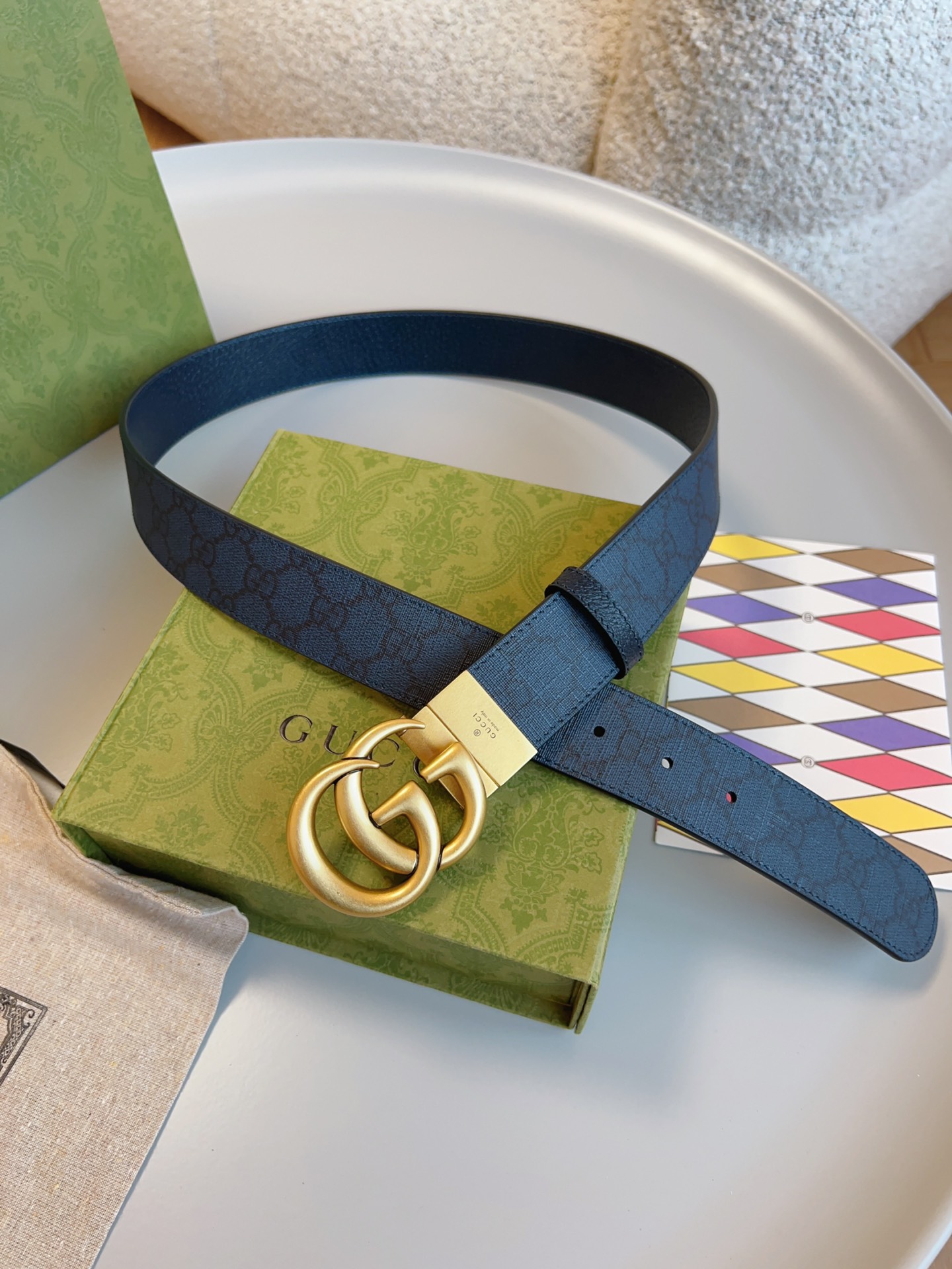 Gucci Basic Belt Blue S-m