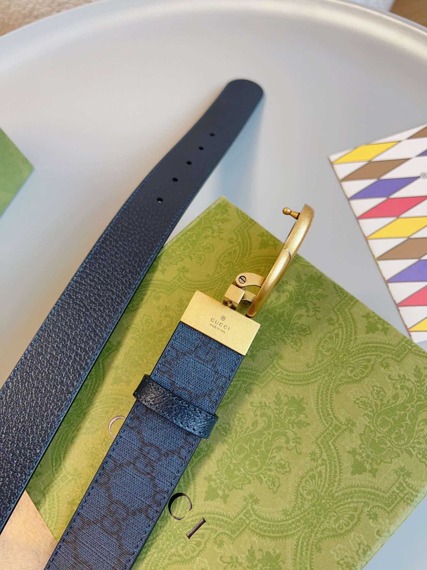 Gucci Basic Belt Blue S-m