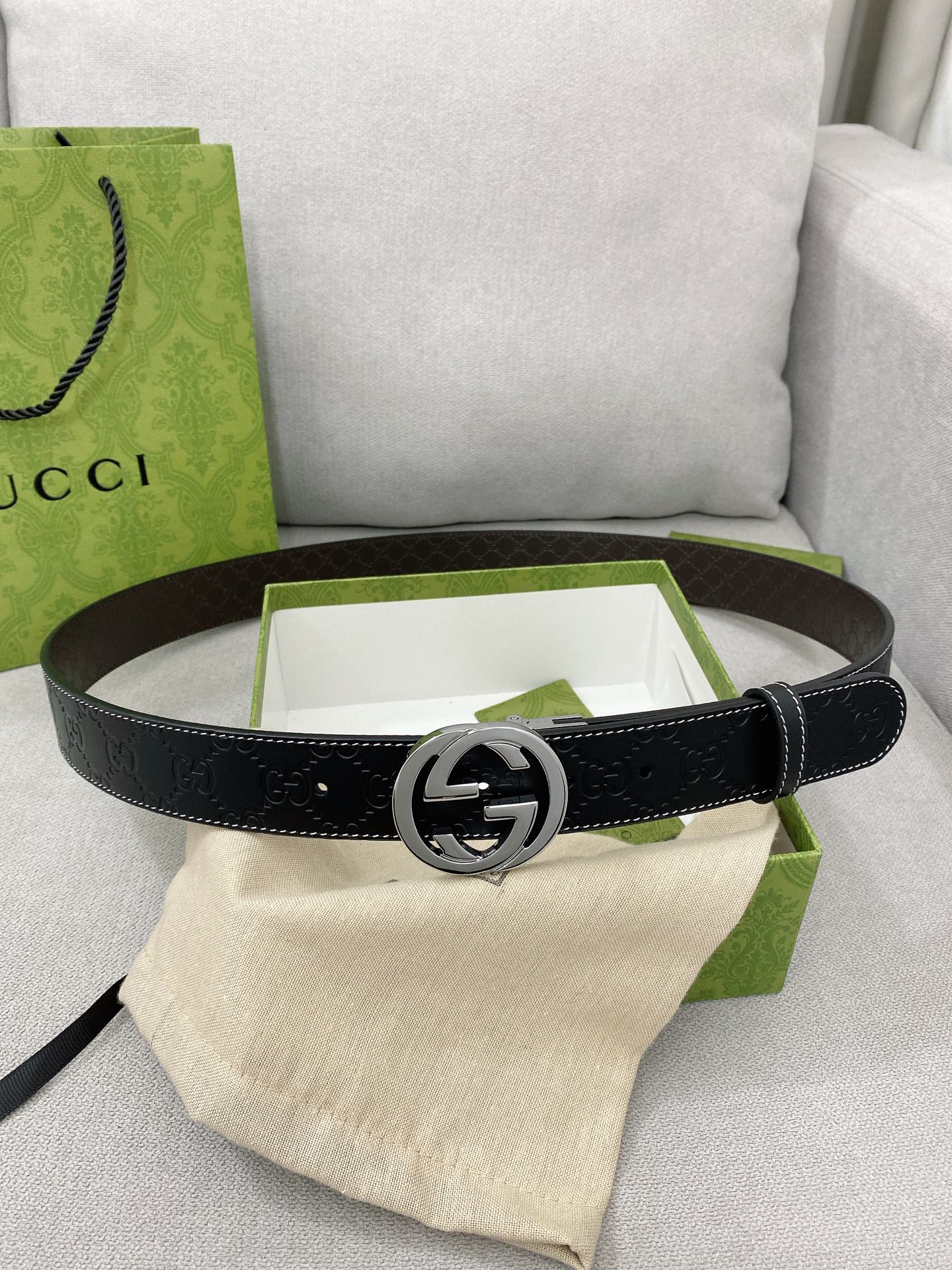 Gucci Basic Belt Top Grain Leather M