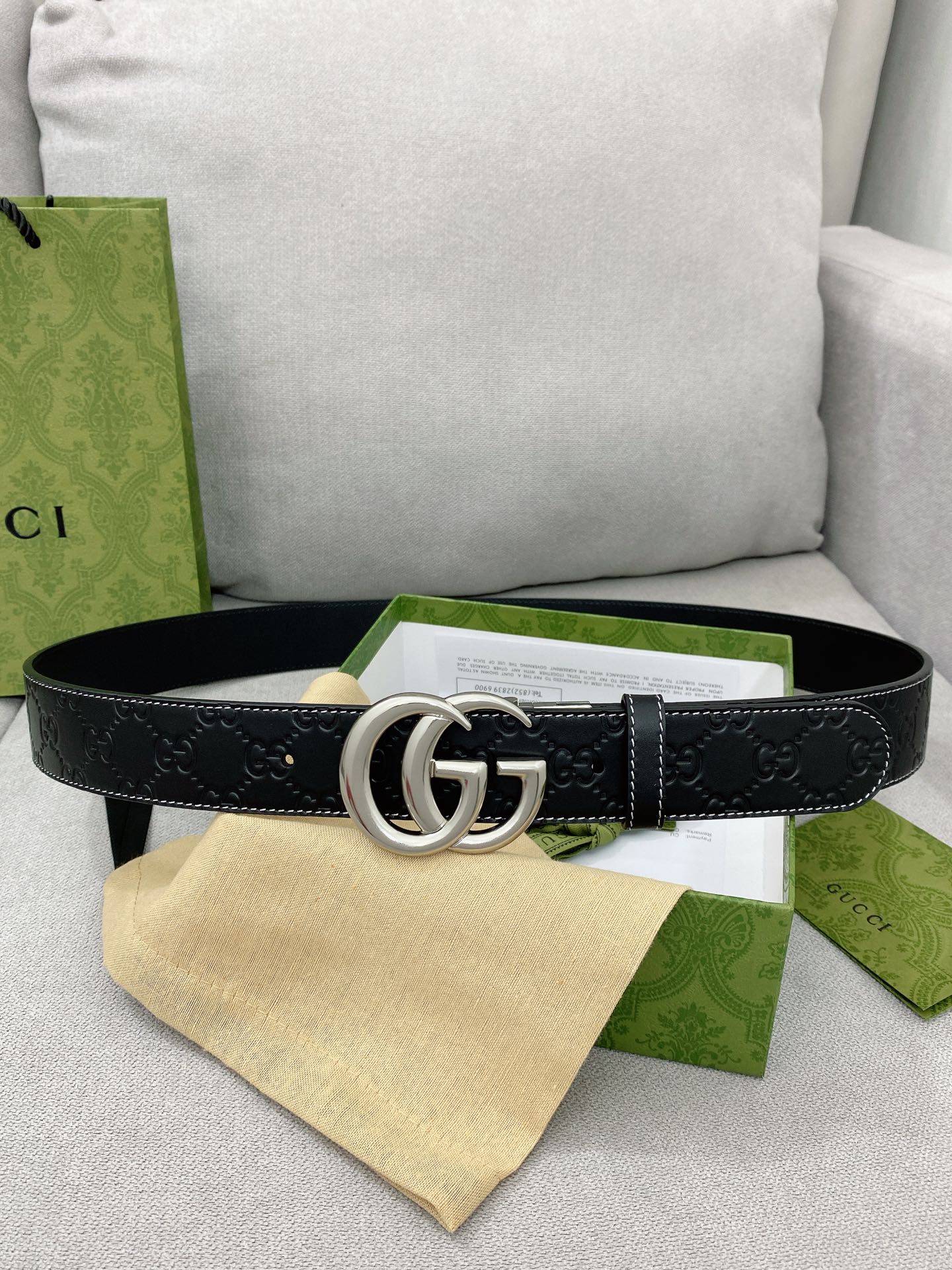 Gucci Basic Belt Top Grain Leather M