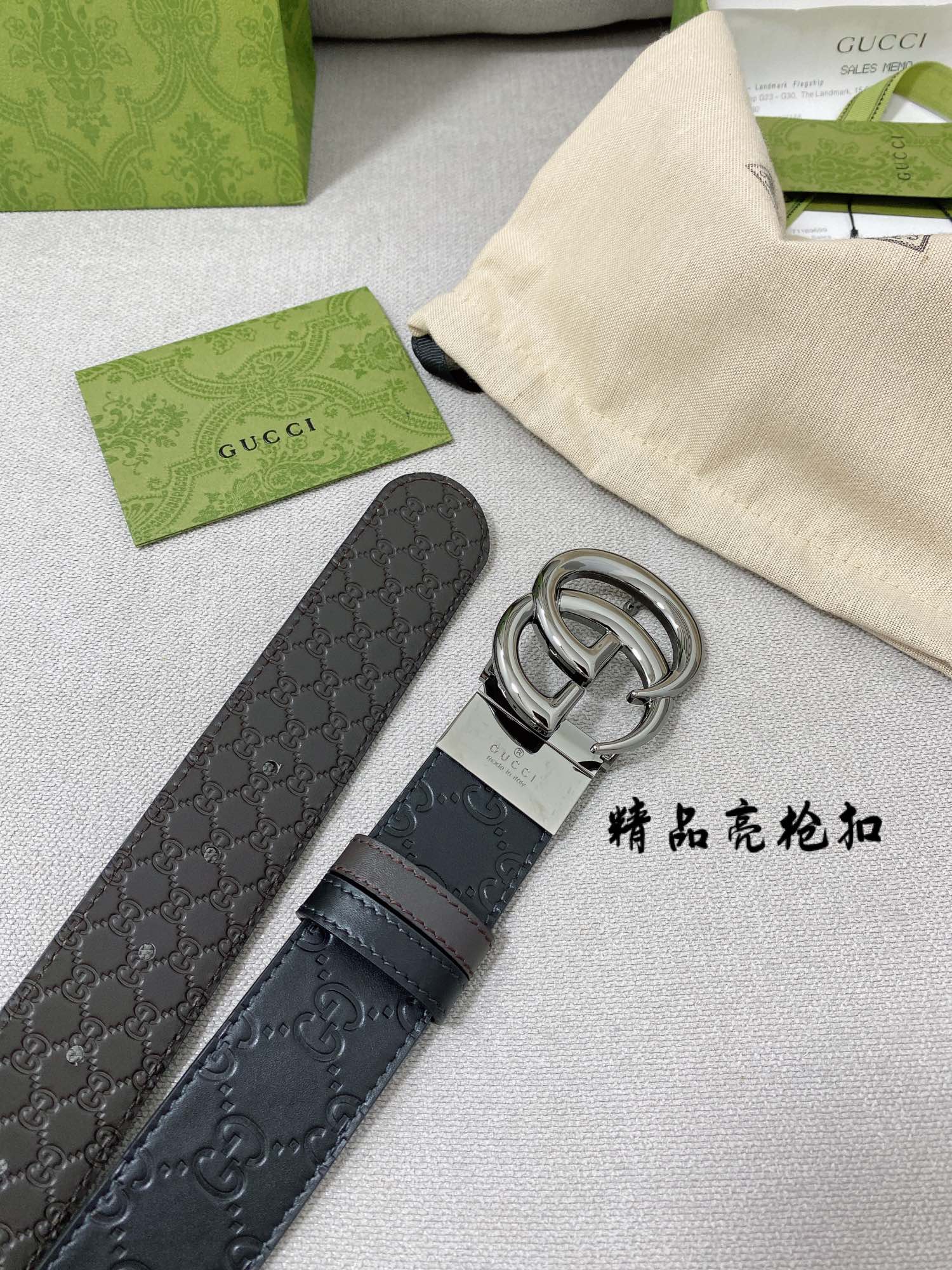 Gucci Leather Belt Top Grain Leather M