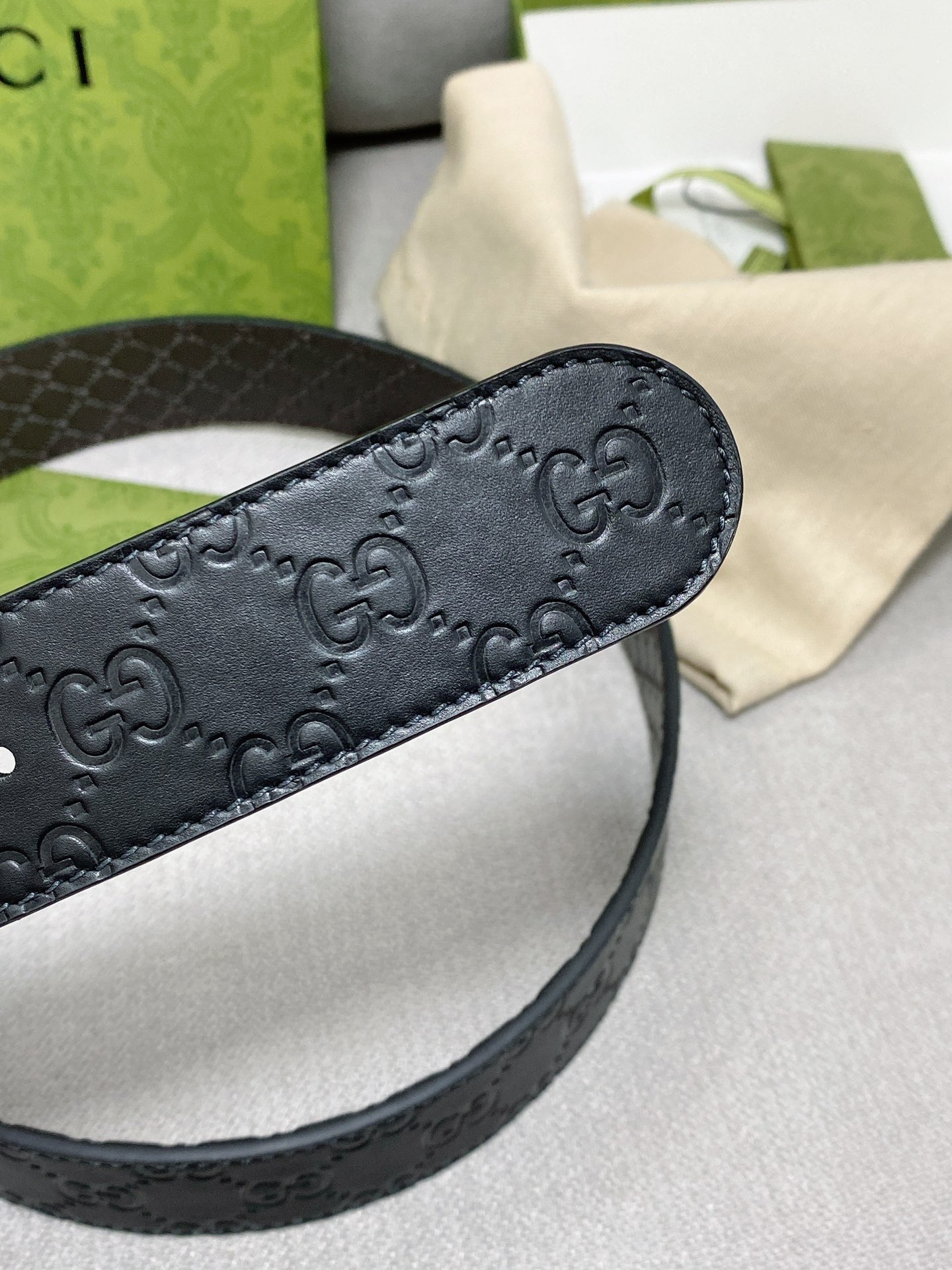 Gucci Leather Belt Top Grain Leather M