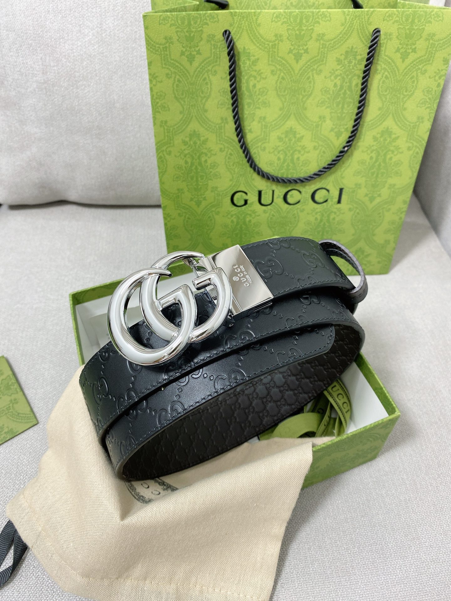 Gucci Leather Belt Top Grain Leather M