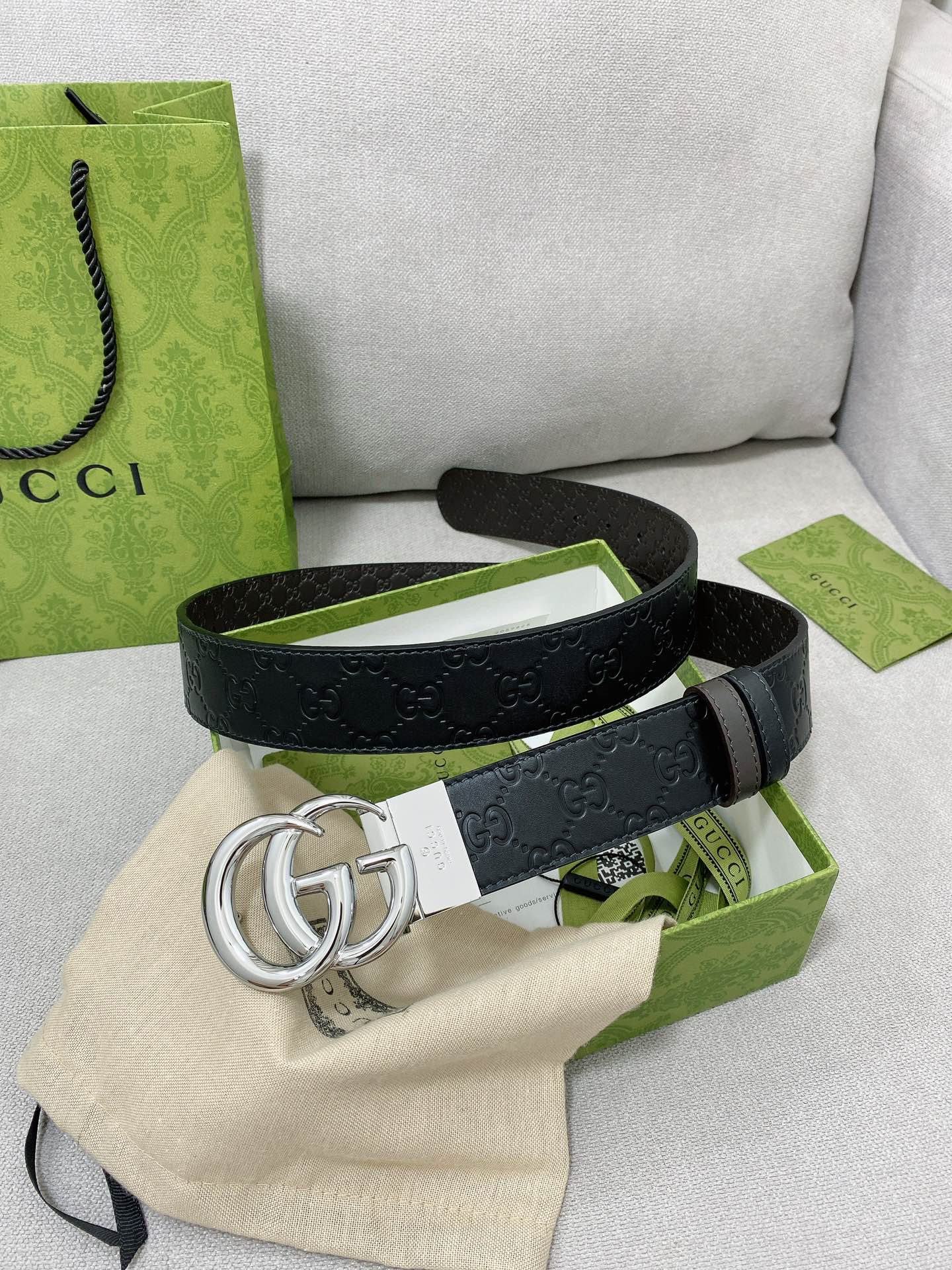 Gucci Leather Belt Top Grain Leather M