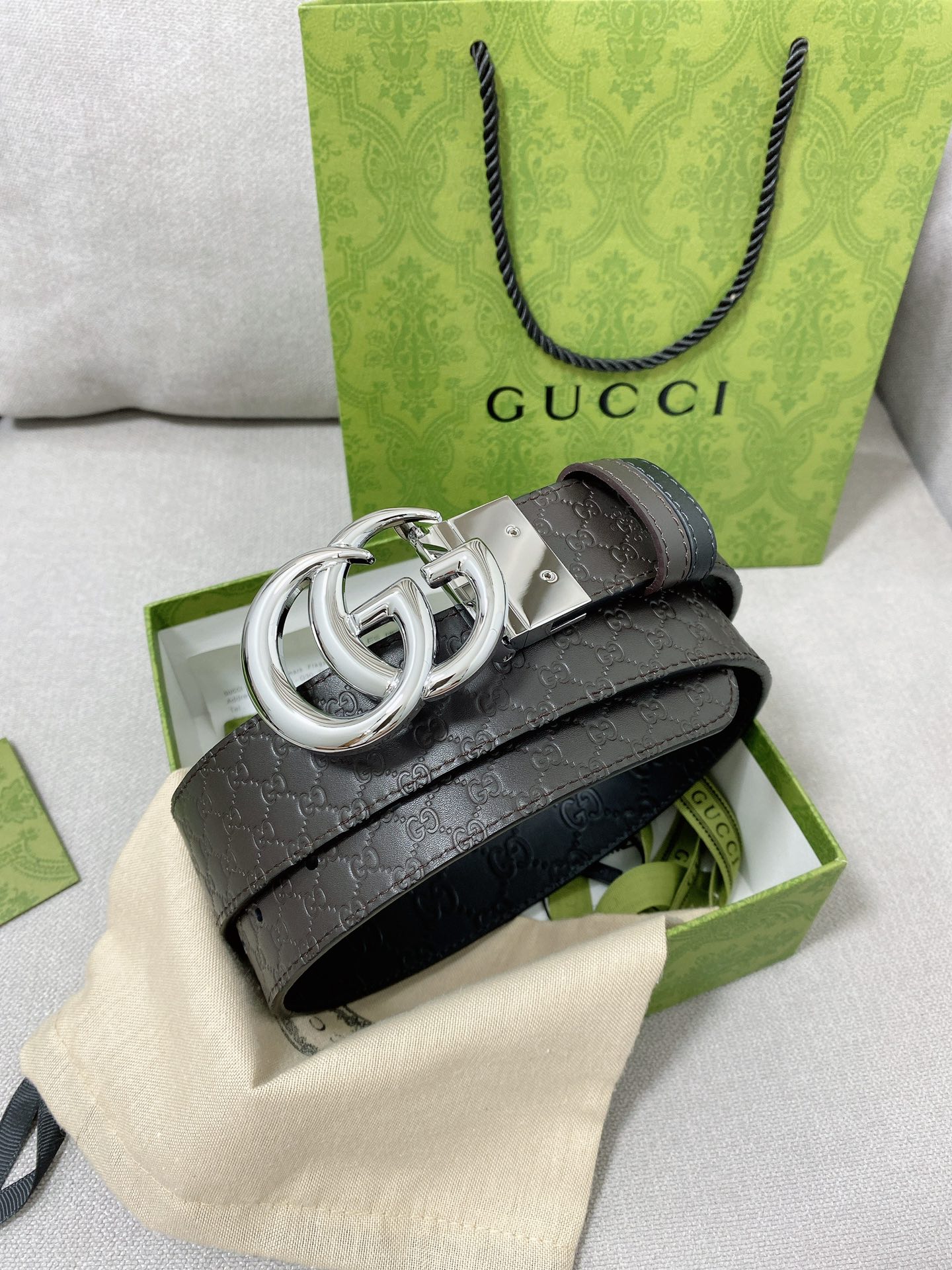 Gucci Leather Belt Top Grain Leather M
