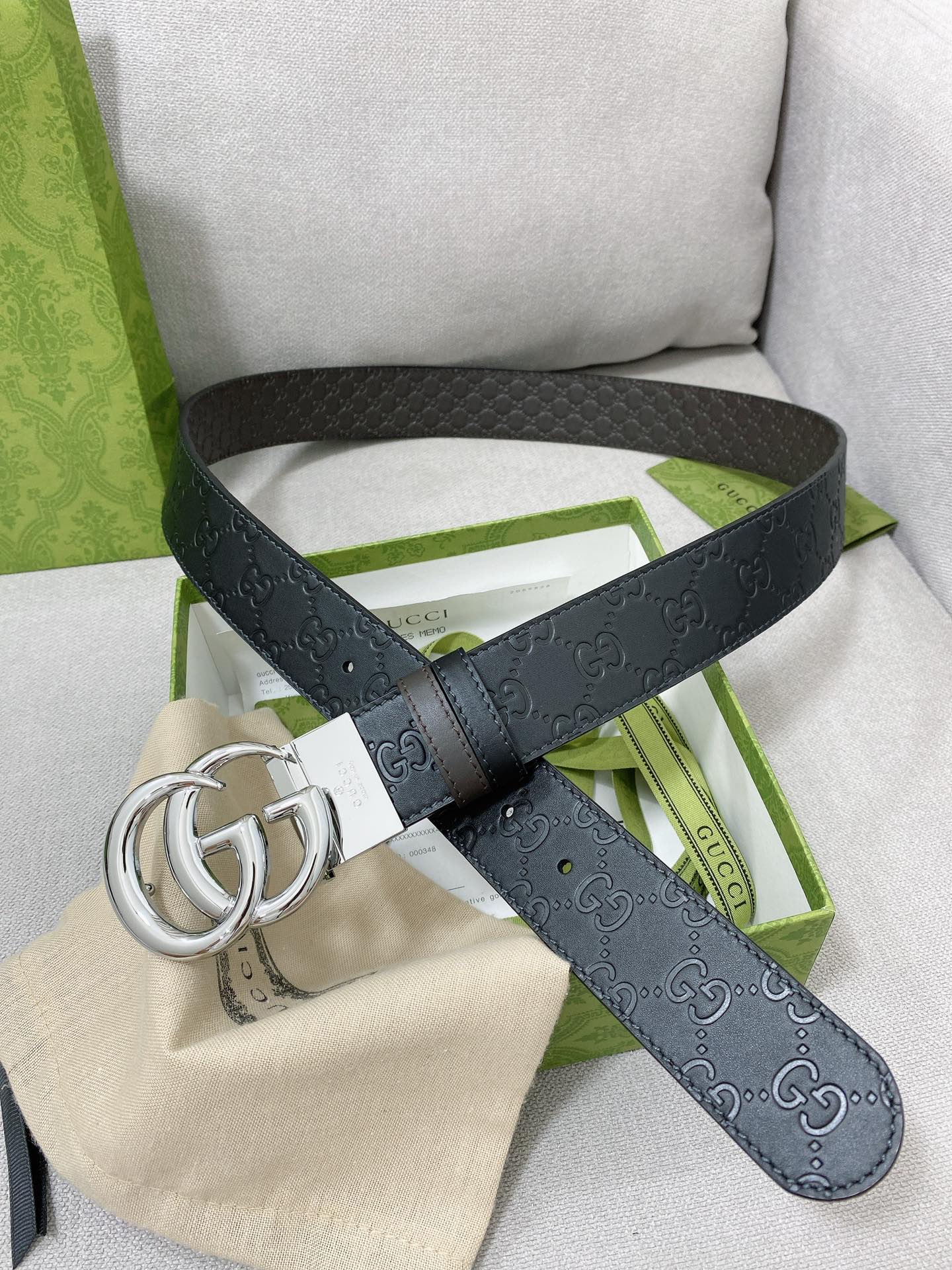 Gucci Leather Belt Top Grain Leather M