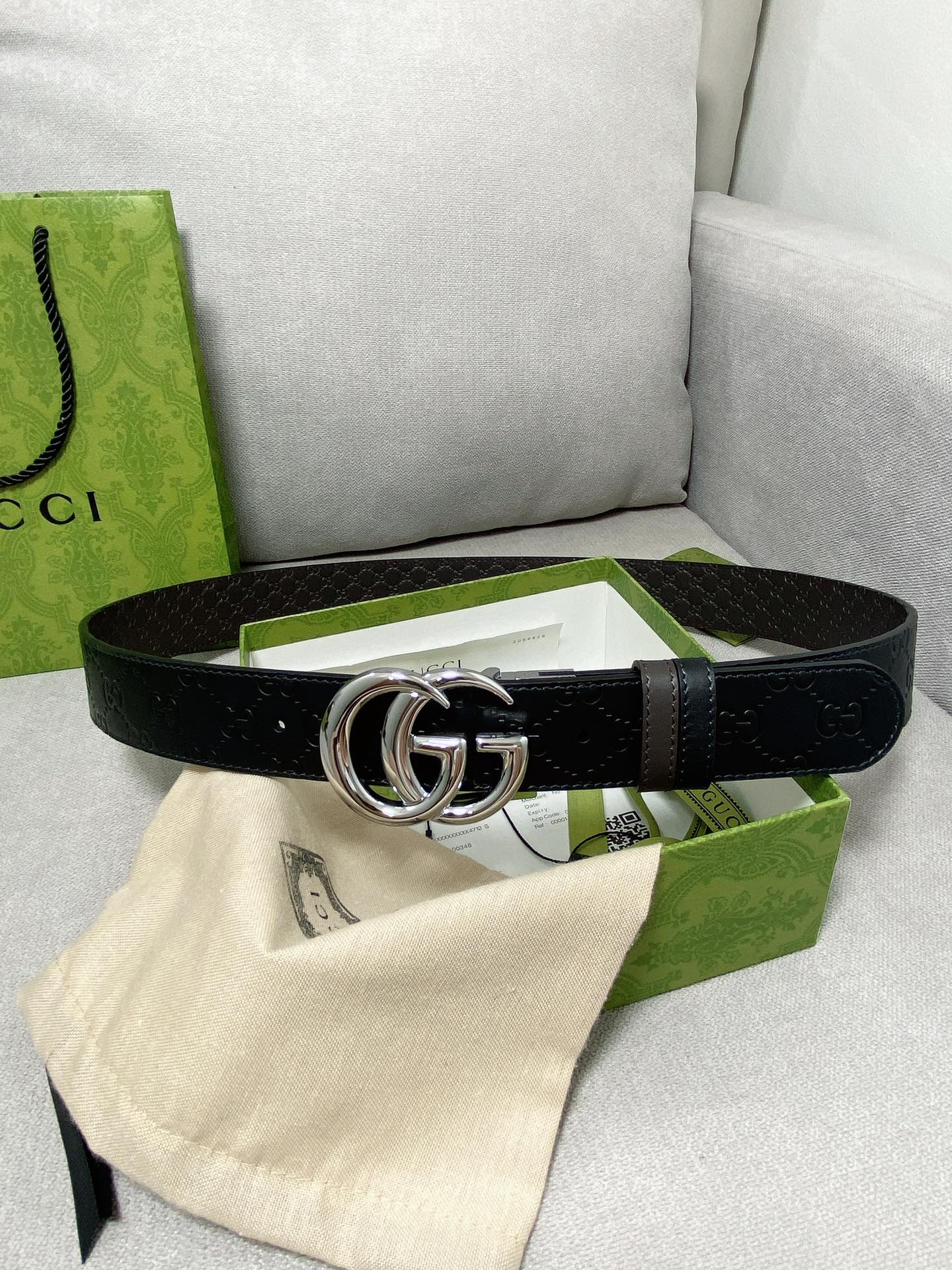 Gucci Leather Belt Top Grain Leather M