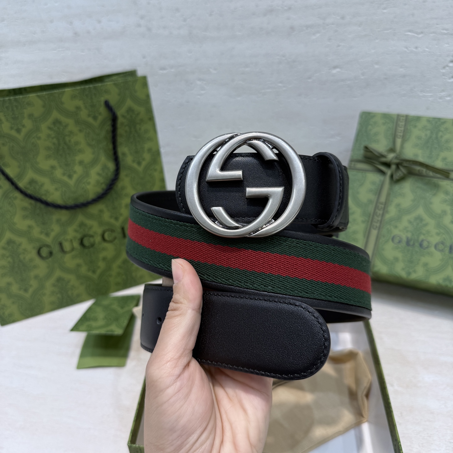 Gucci Male Basic Belt Green M