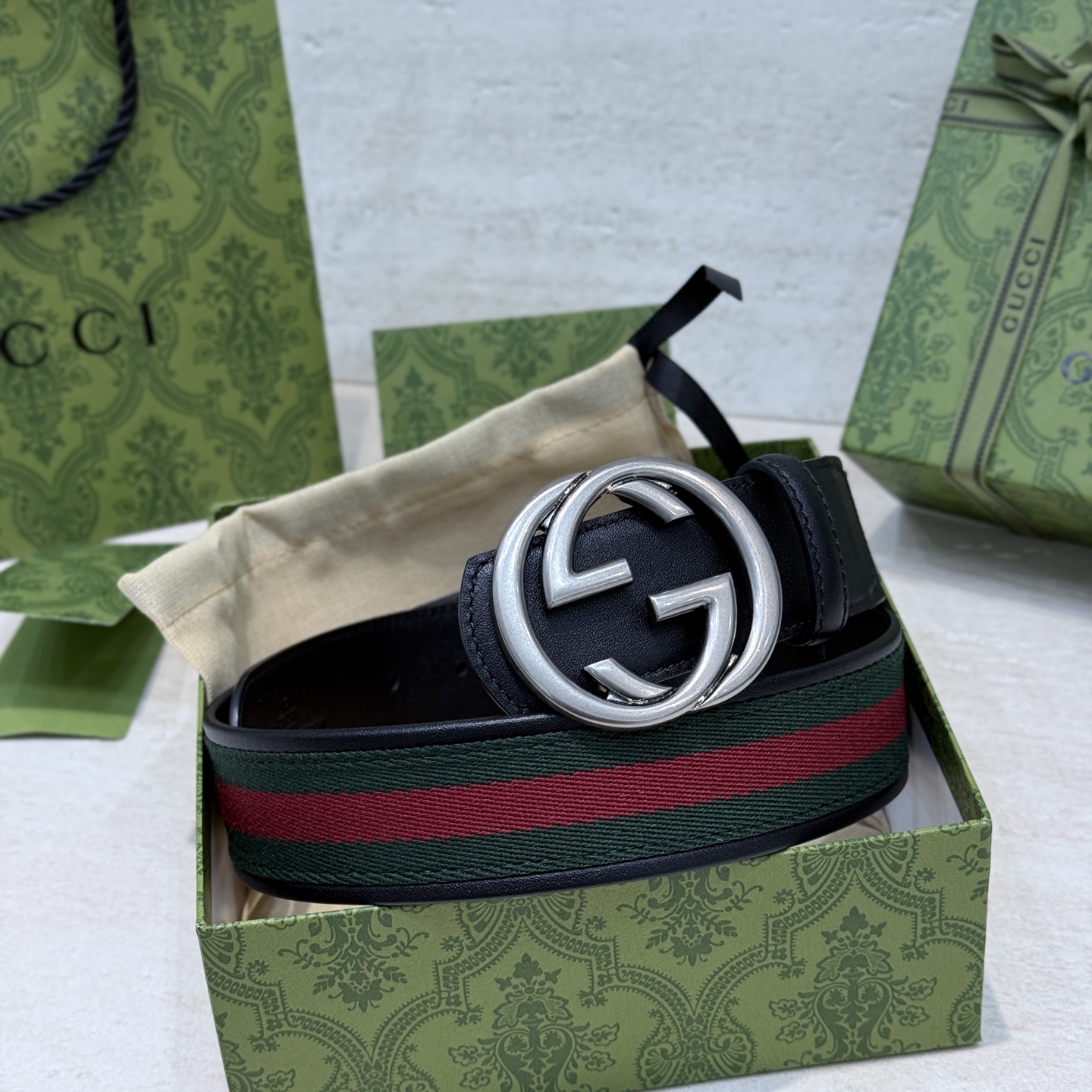 Gucci Male Basic Belt Green M